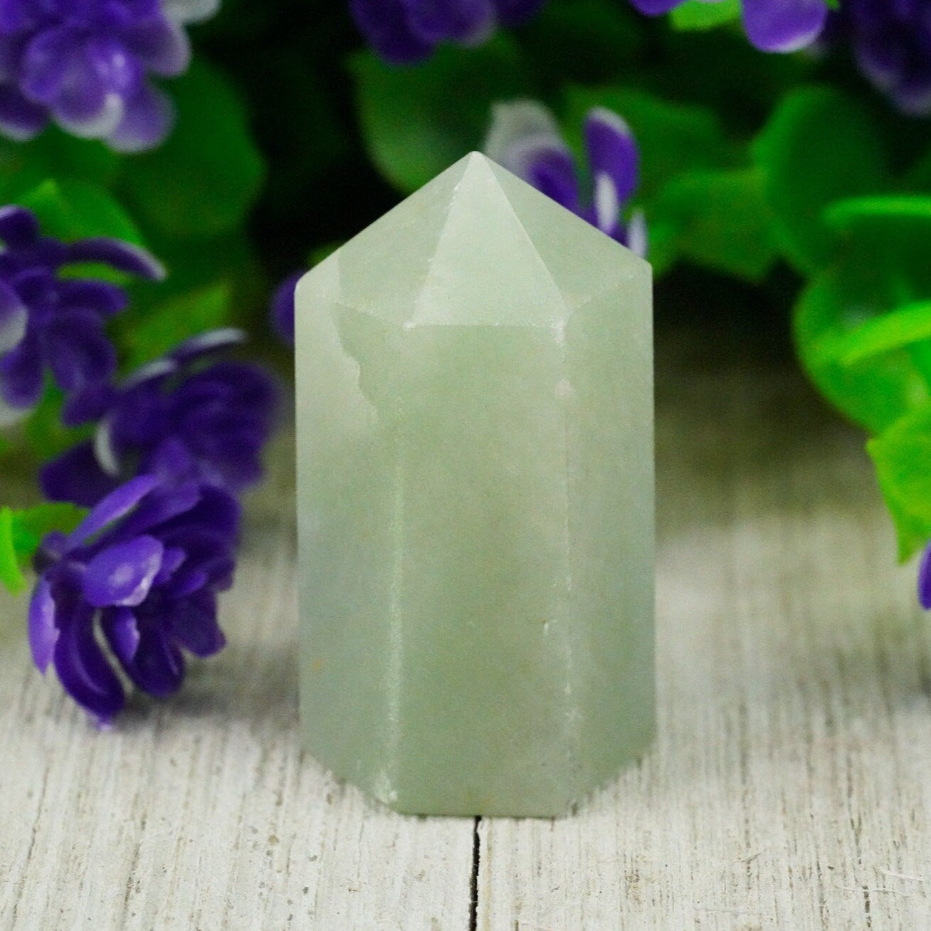 Small Green Aventurine Tower Point for Crystal Grid