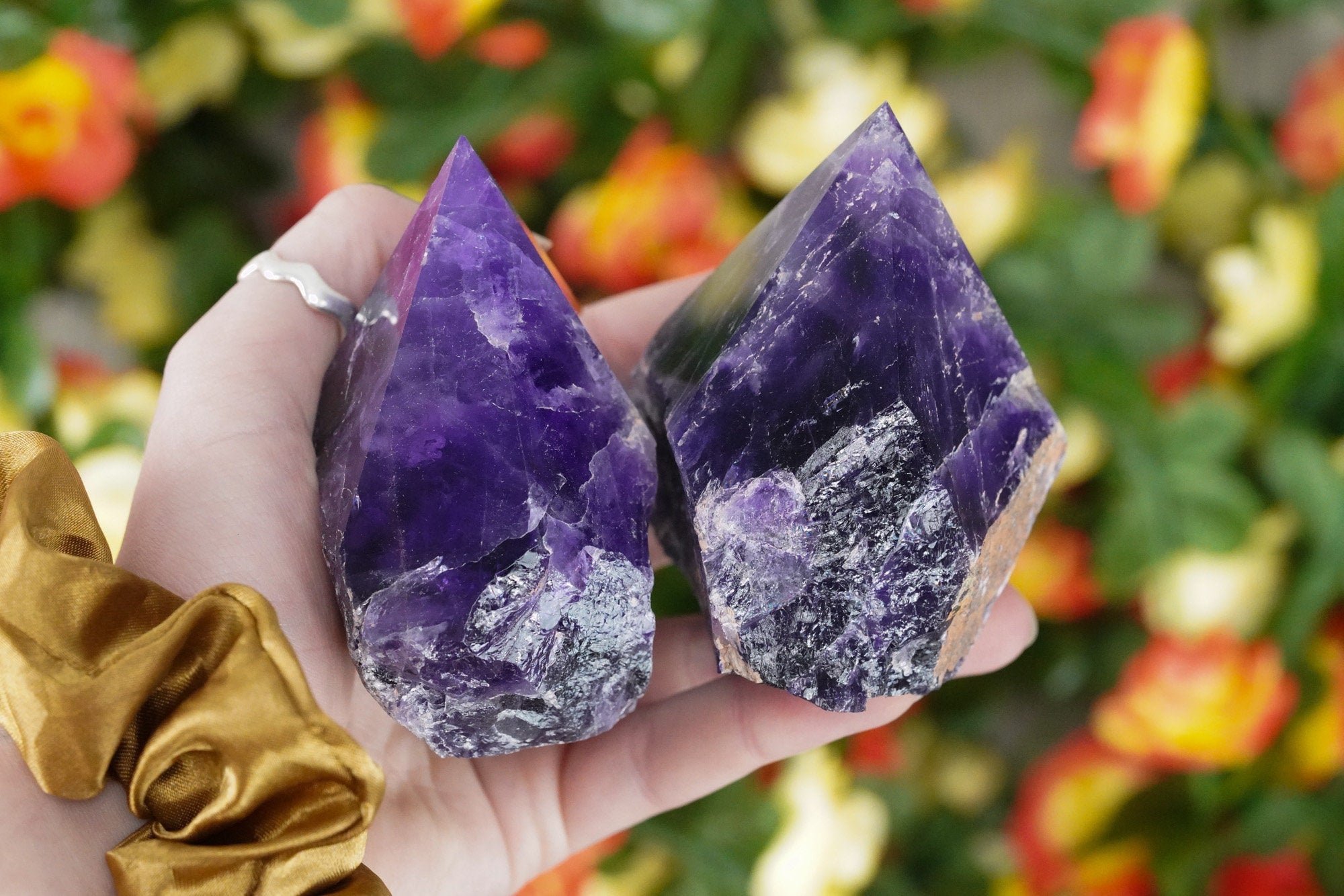 Large Raw Amethyst Polished Crystal Point