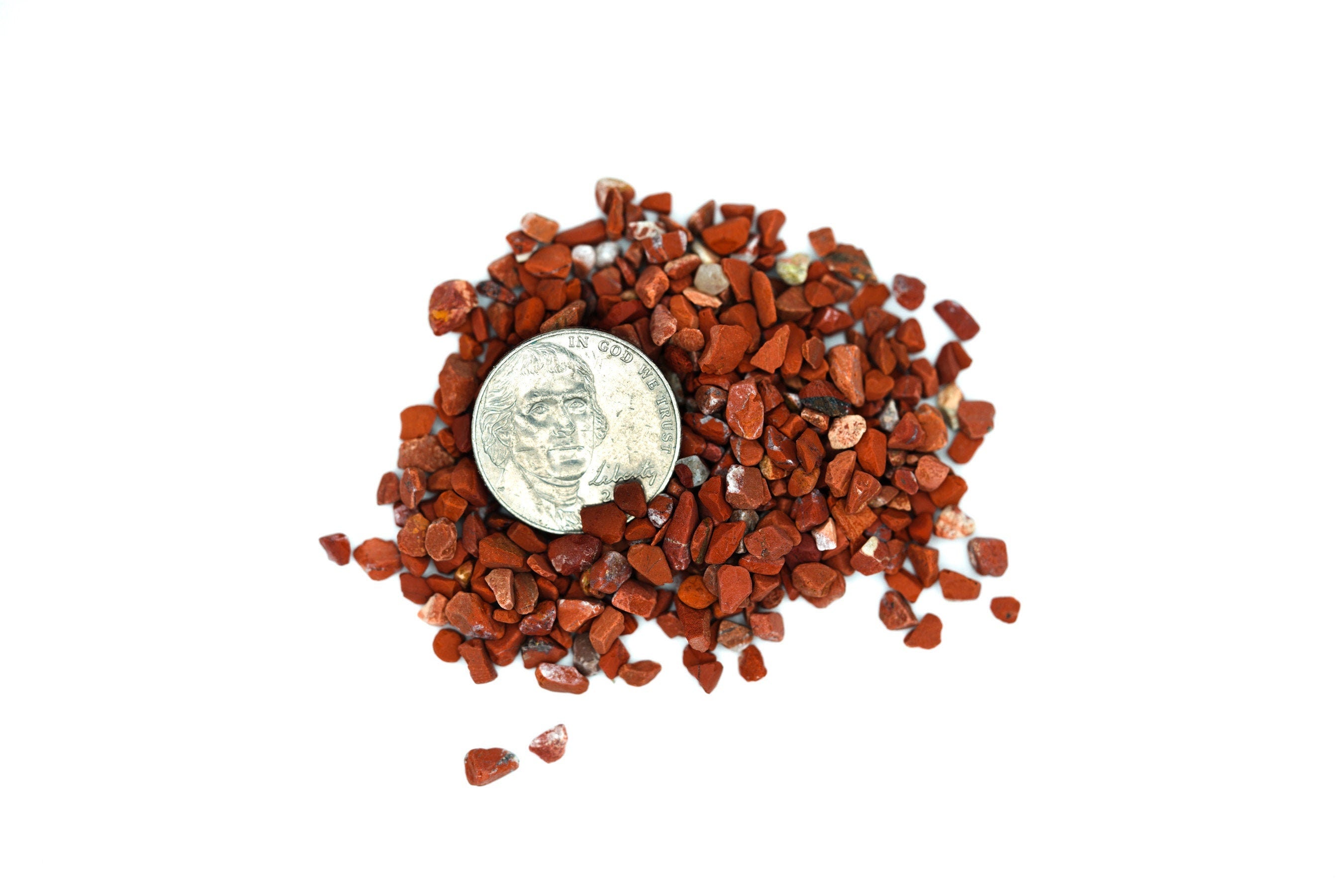 Crushed Red Jasper Crystal Gravel, ALL SIZES