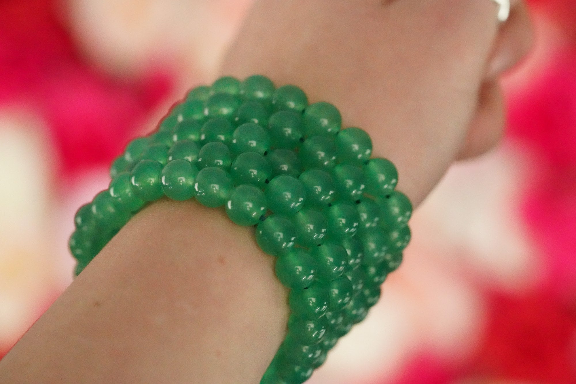 Green Aventurine 8mm beads Crystal Bracelet