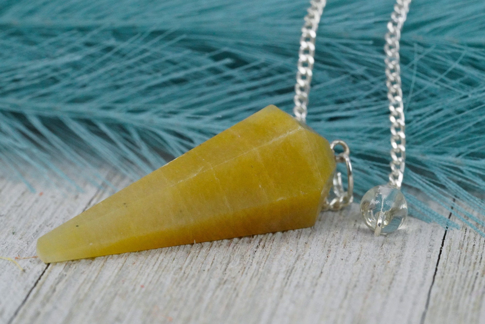 Yellow Aventurine Crystal Pendulum