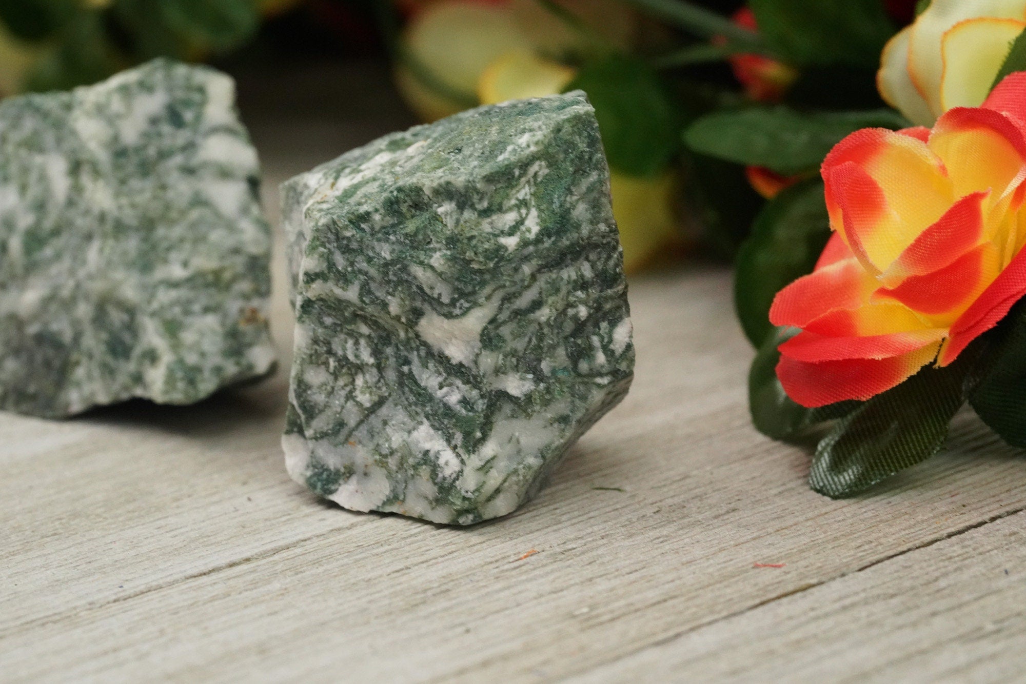 Raw Moss Agate Rough Crystal