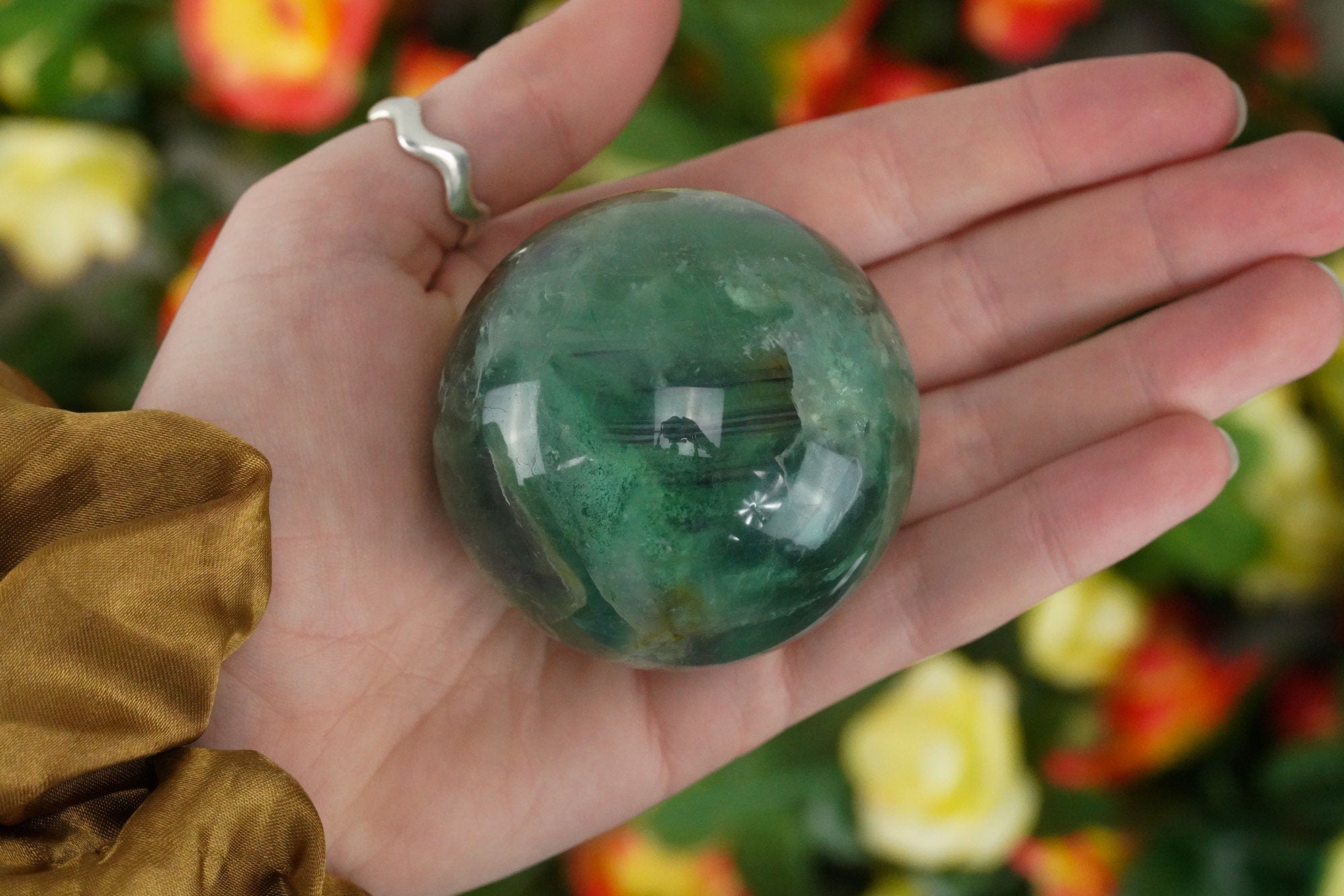 Green Fluorite Crystal Ball 60mm