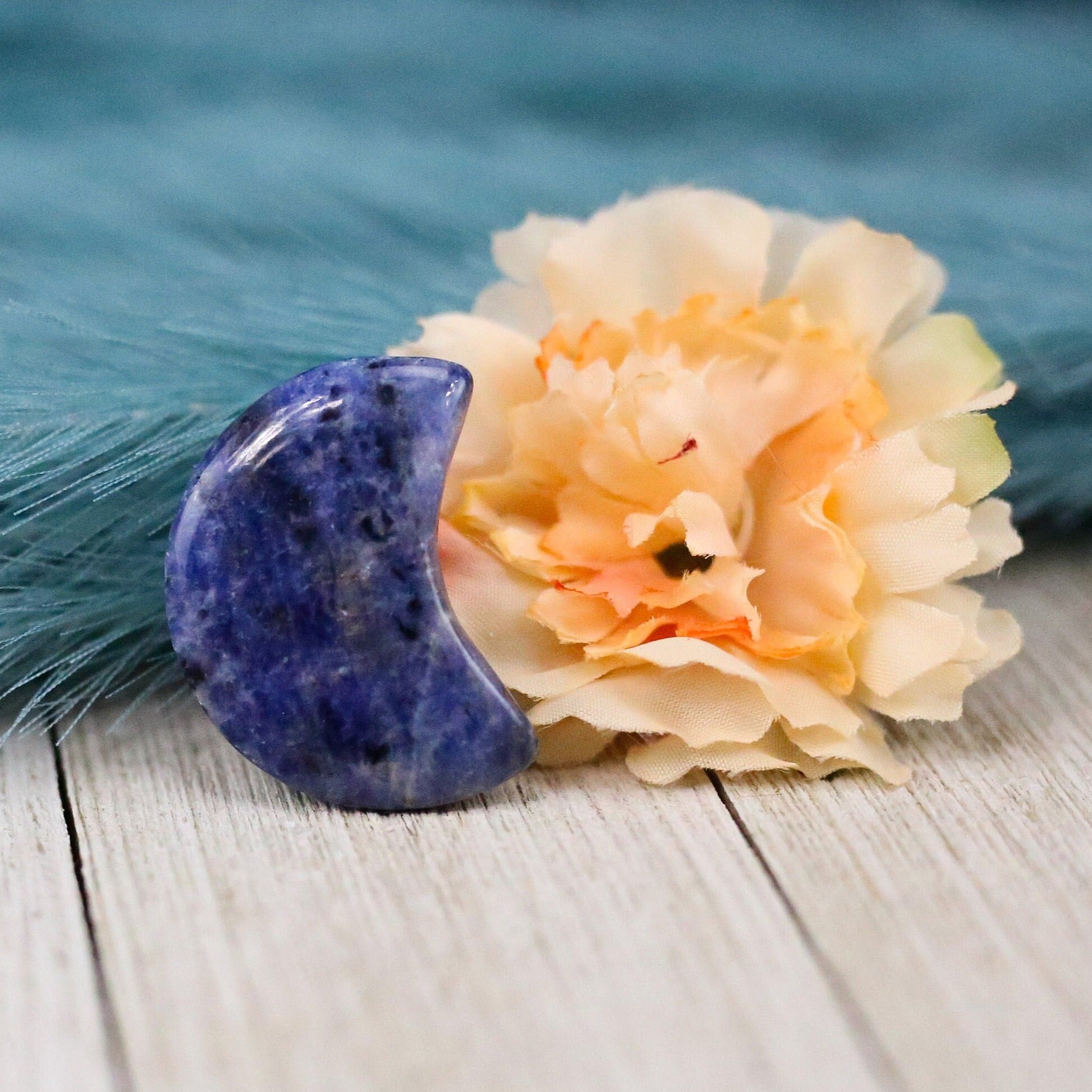 Sodalite Crystal Crescent Moon