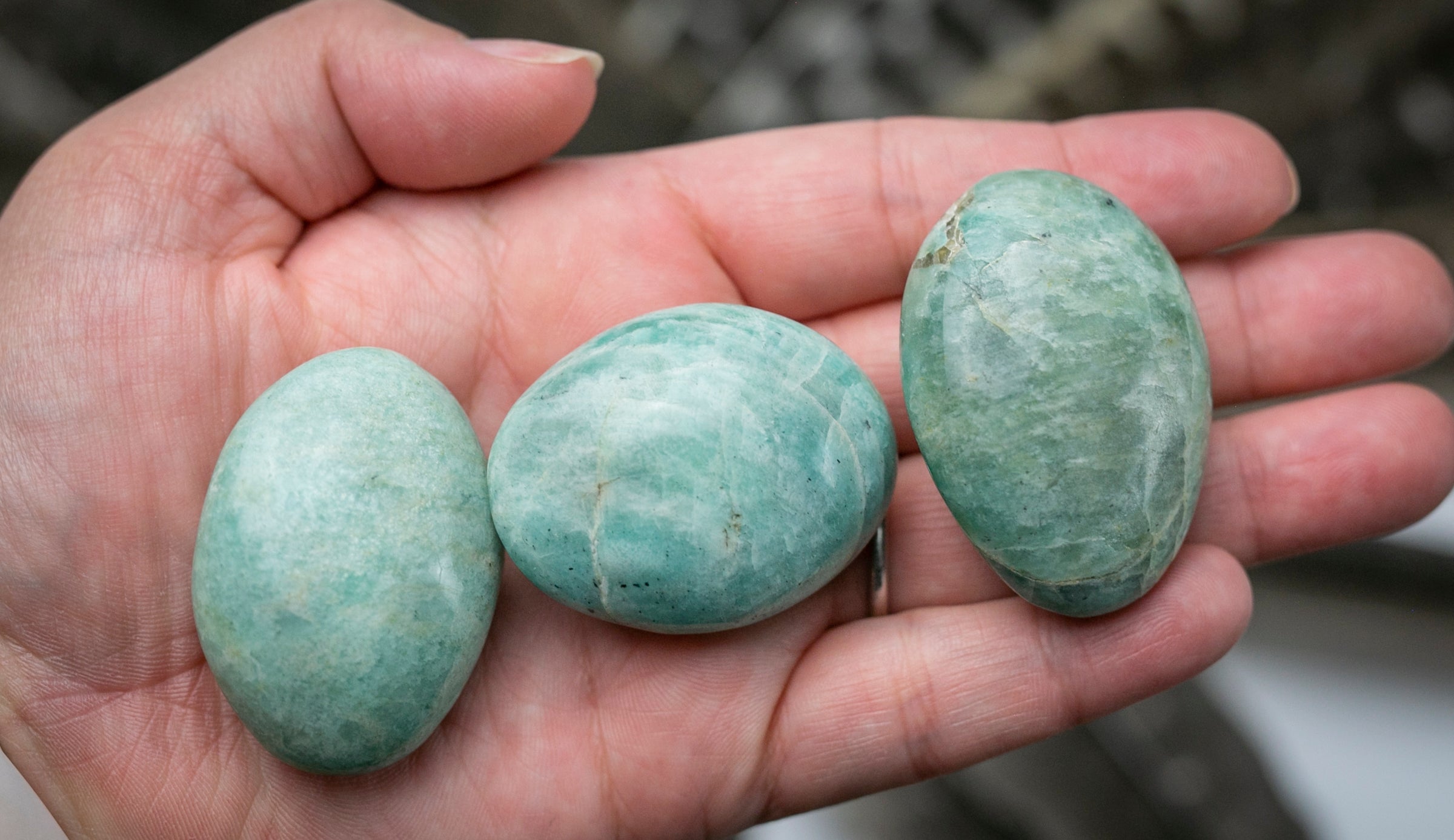 Amazonite Palm Stone