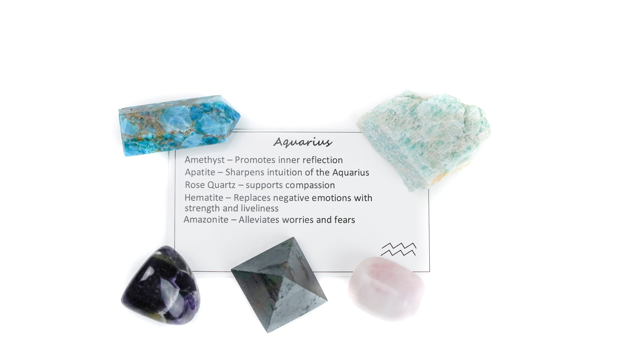Aquarius Crystal Shelf Set