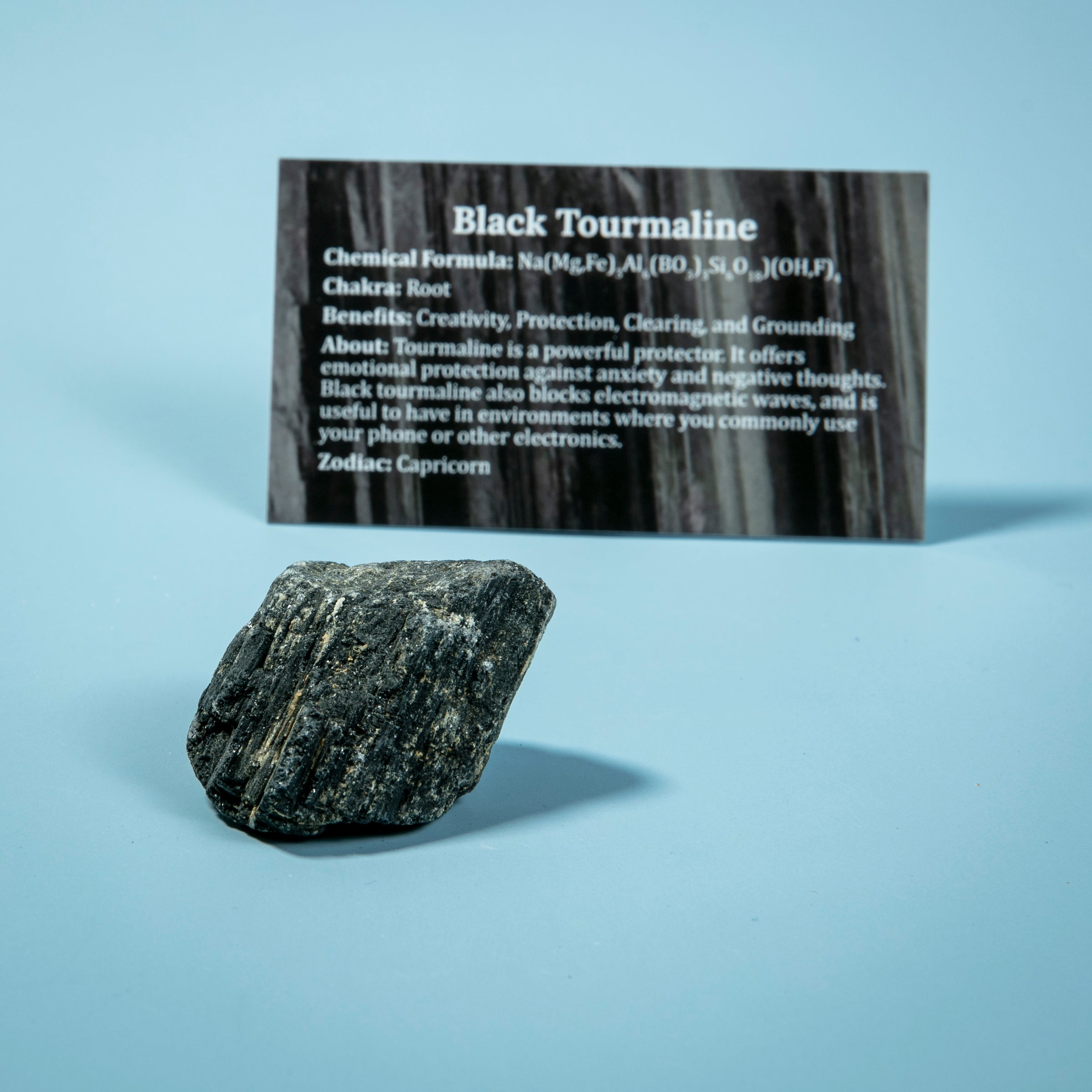 Raw Black Tourmaline Crystal Stone