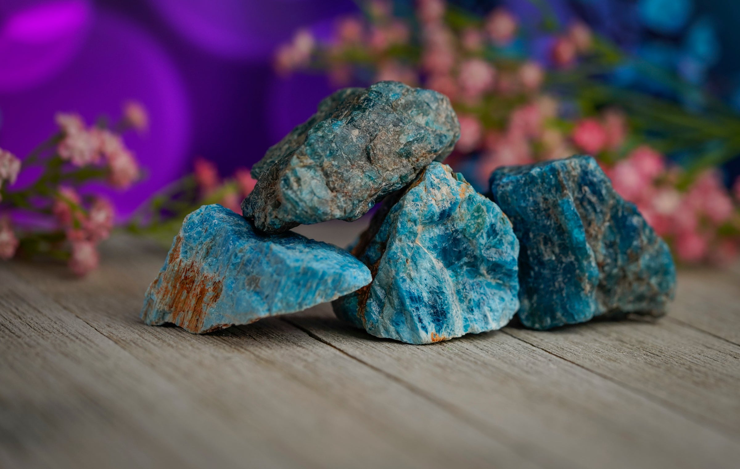 Large Raw Blue Apatite Stone