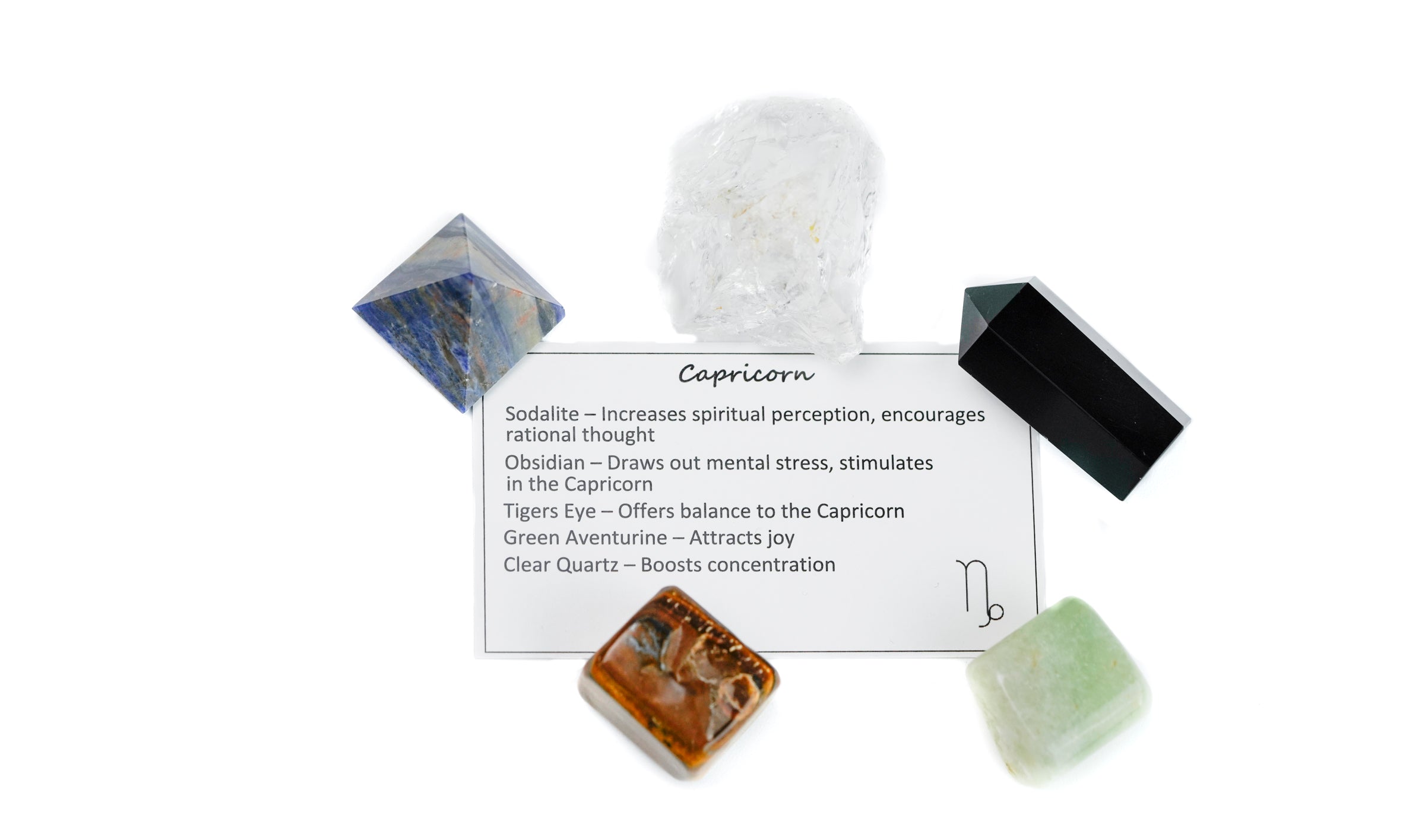 Capricorn Crystal Shelf Zodiac Set