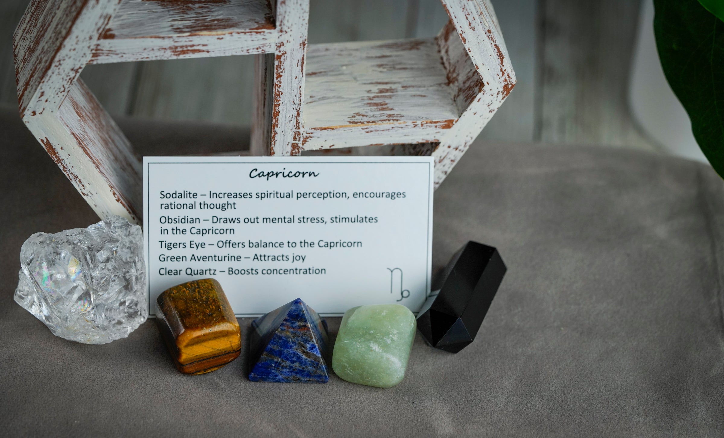 Capricorn Crystal Shelf Zodiac Set