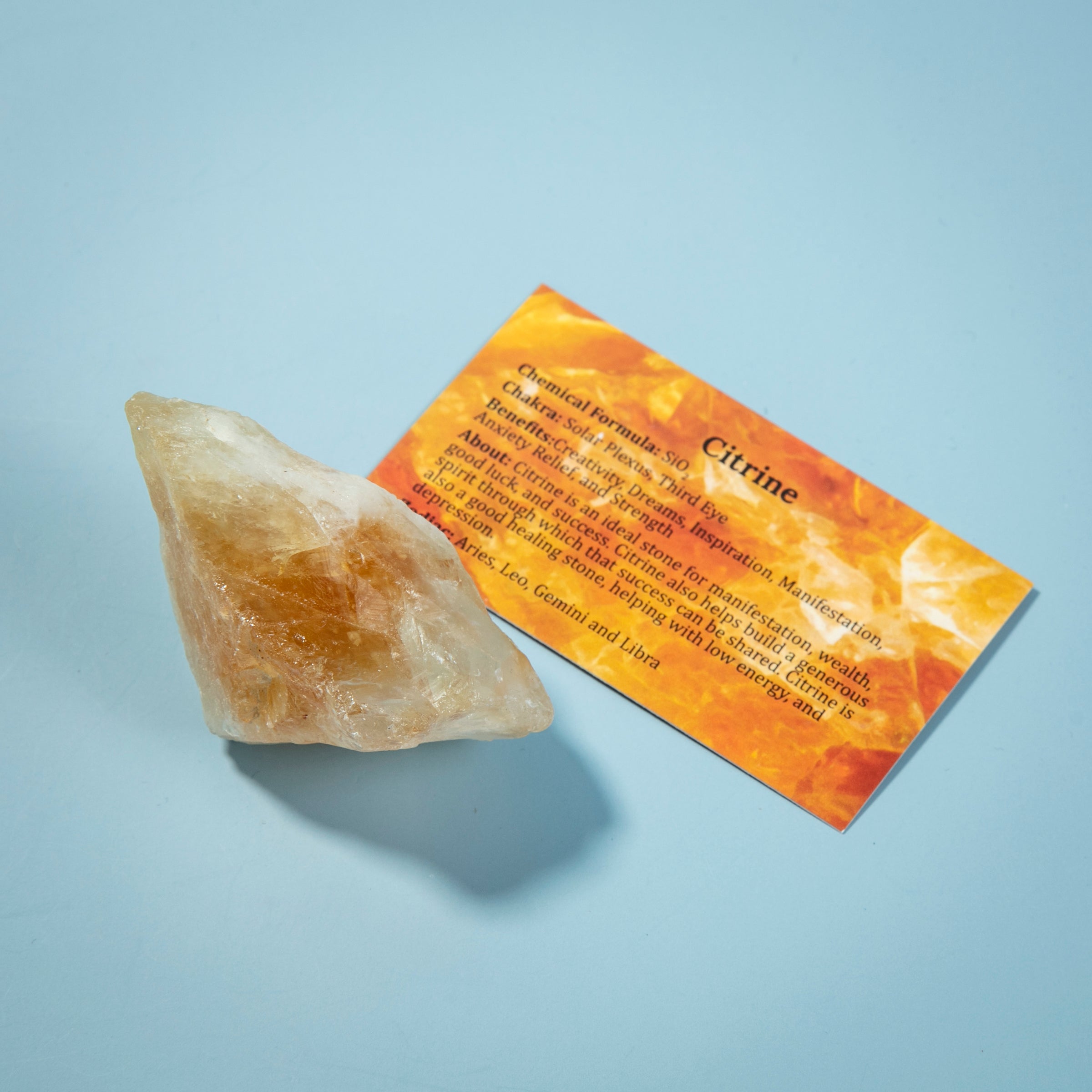 Large Raw Citrine Stone (Rough Citrine Crystal)