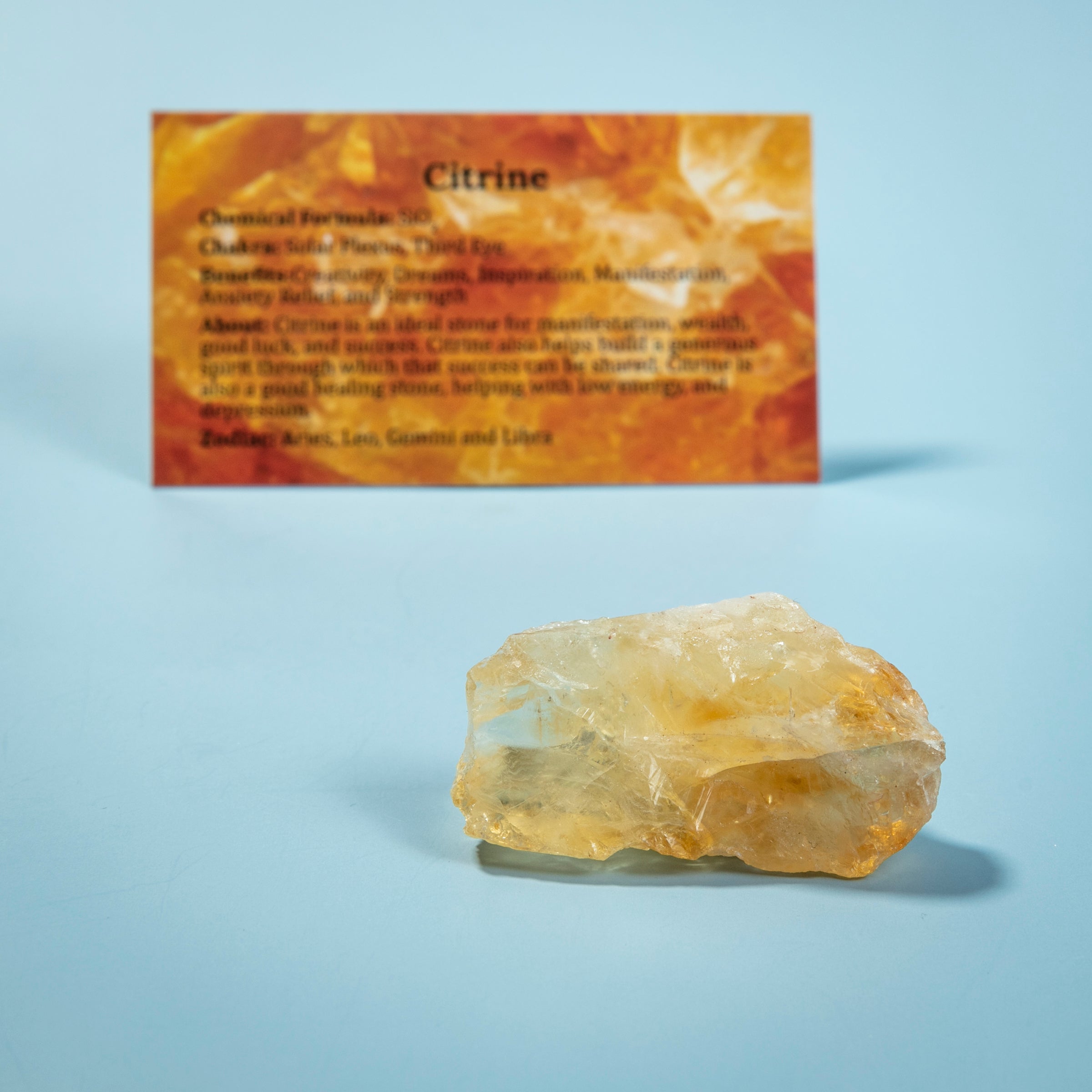 Large Raw Citrine Stone (Rough Citrine Crystal)