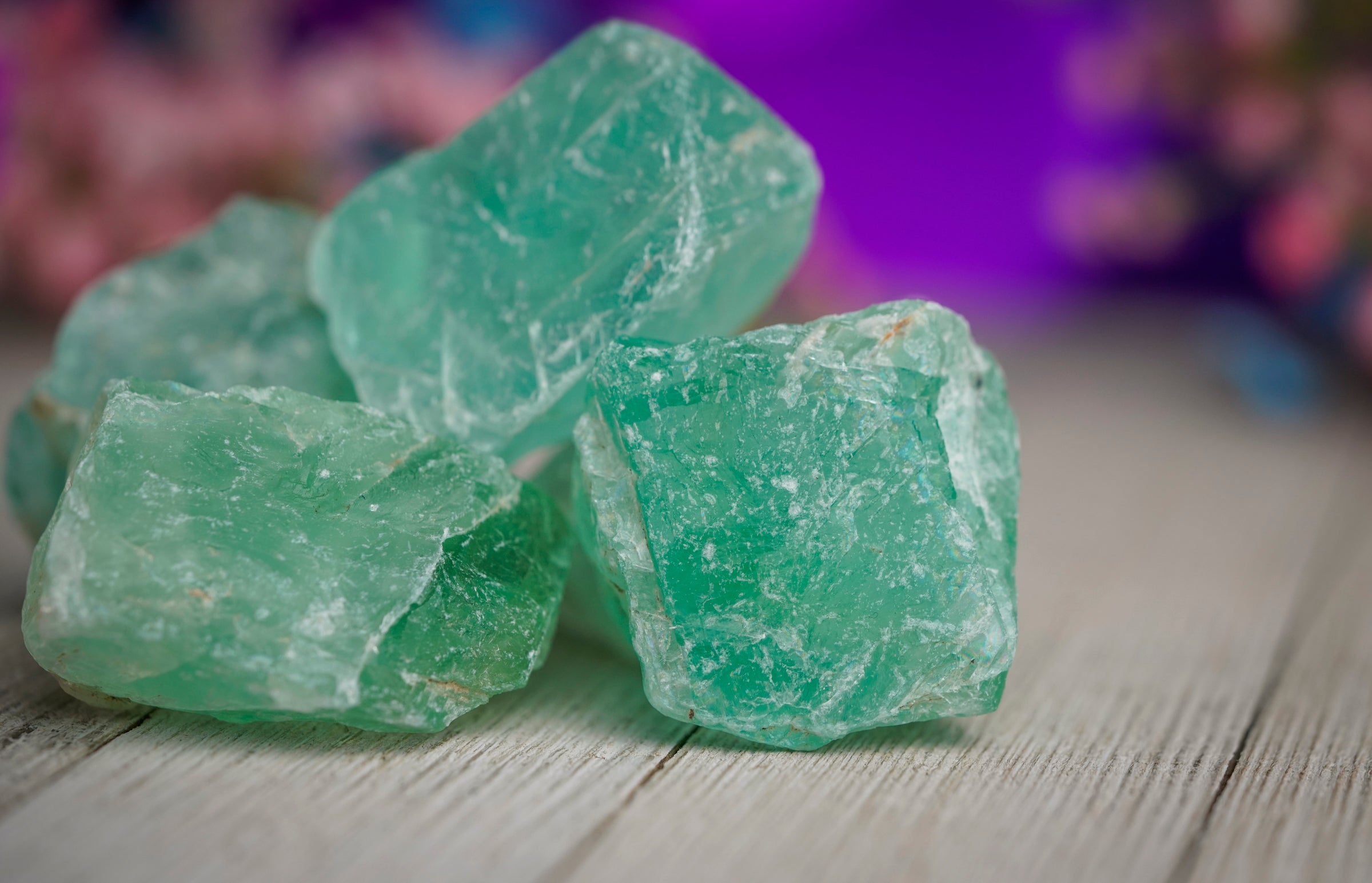 Raw Green fluorite Stone