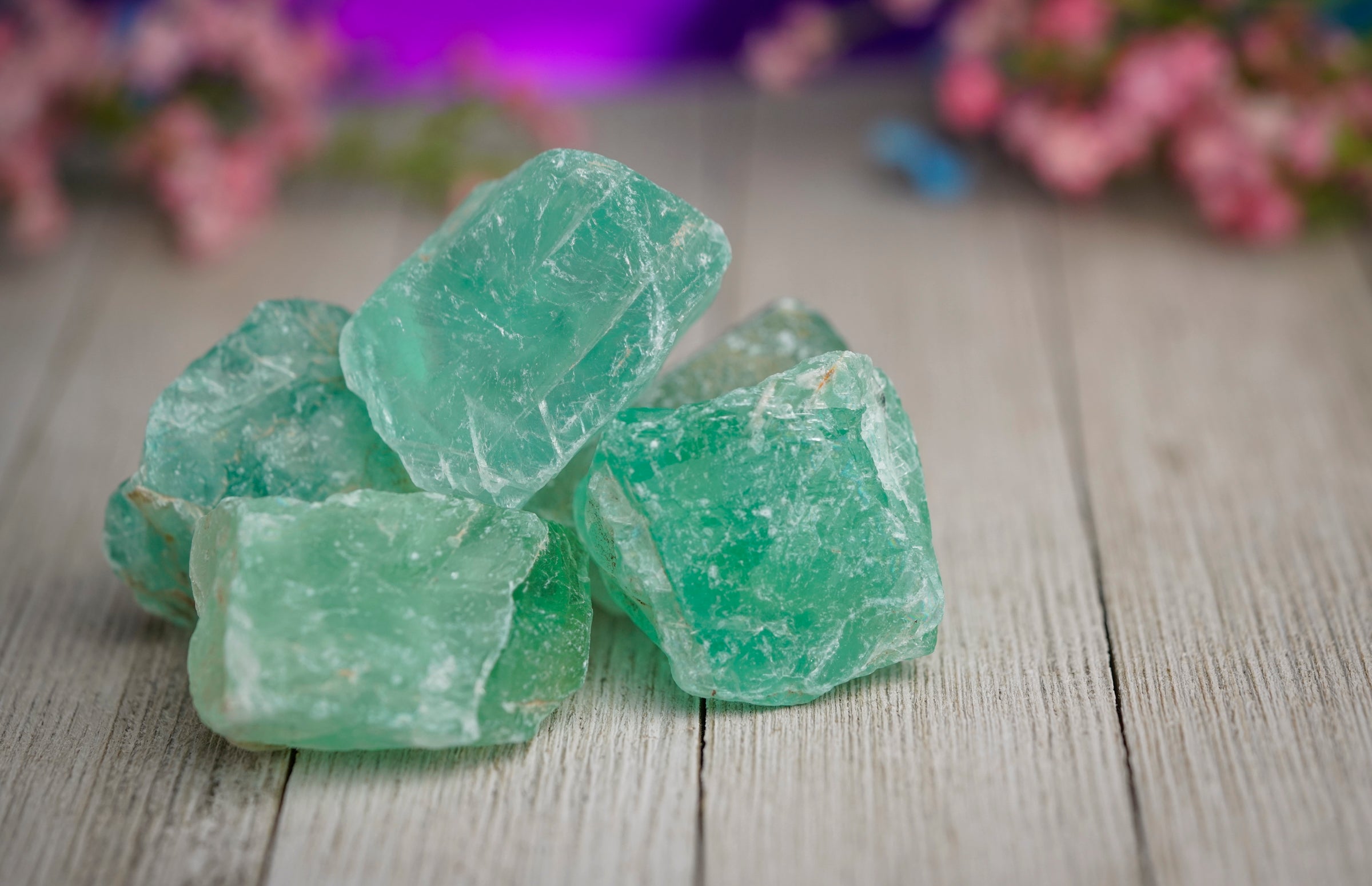 Raw Green fluorite Stone