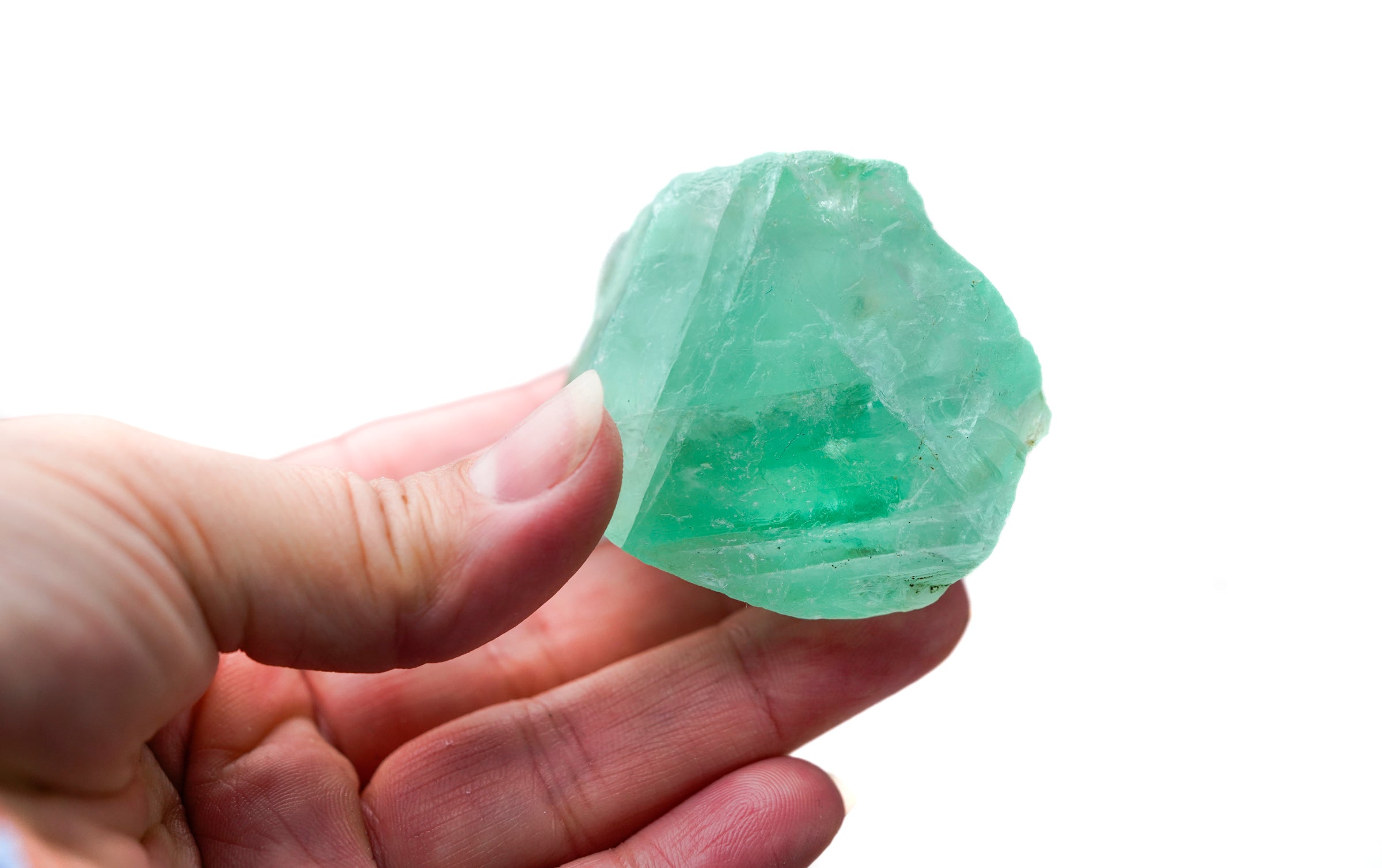 Raw Green fluorite Stone