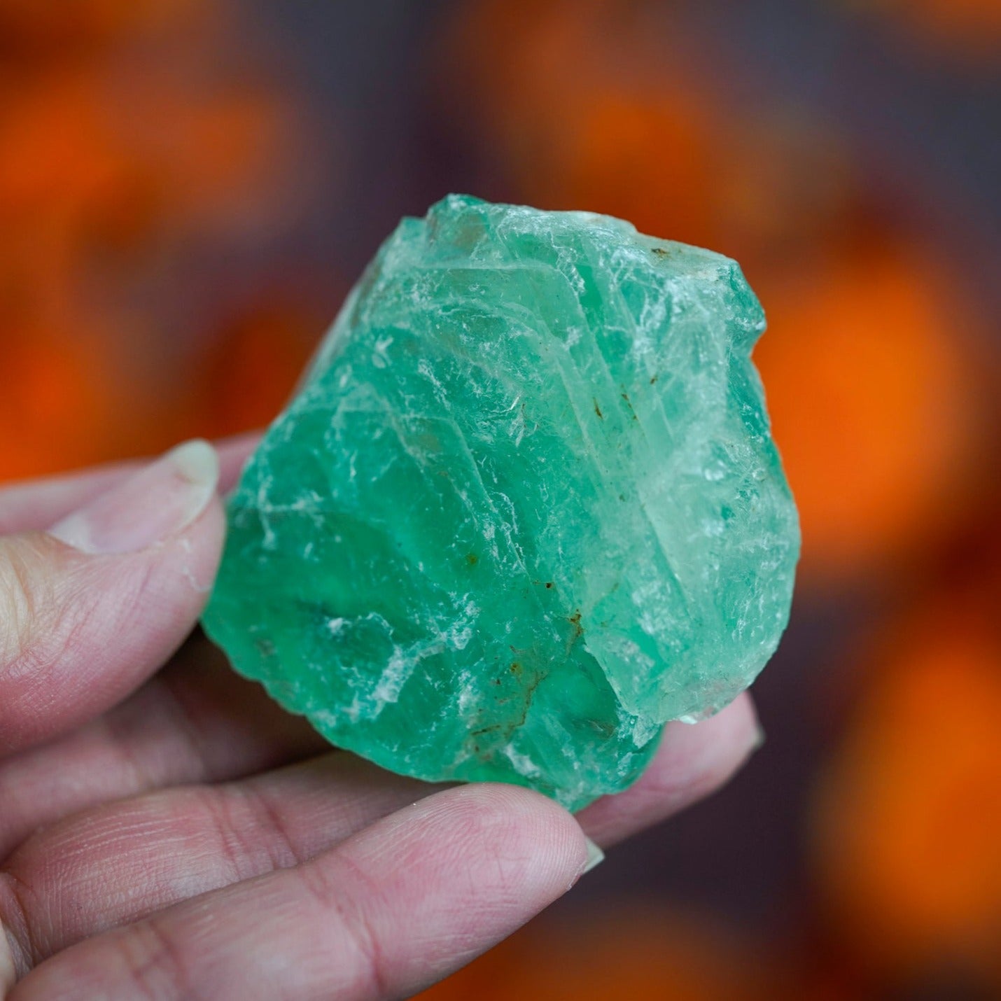 Raw Green fluorite Stone