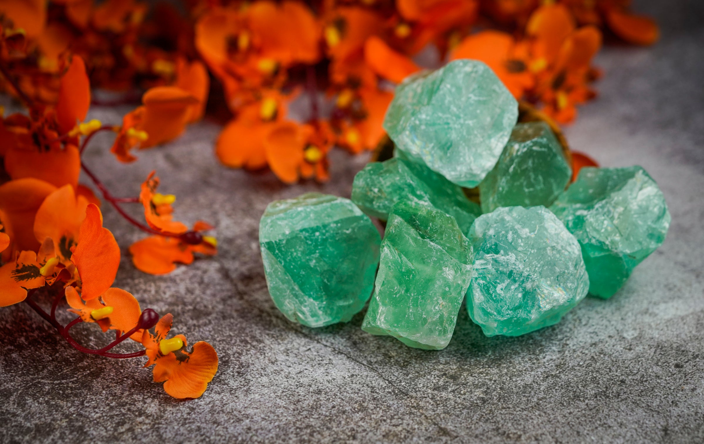 Raw Green fluorite Stone