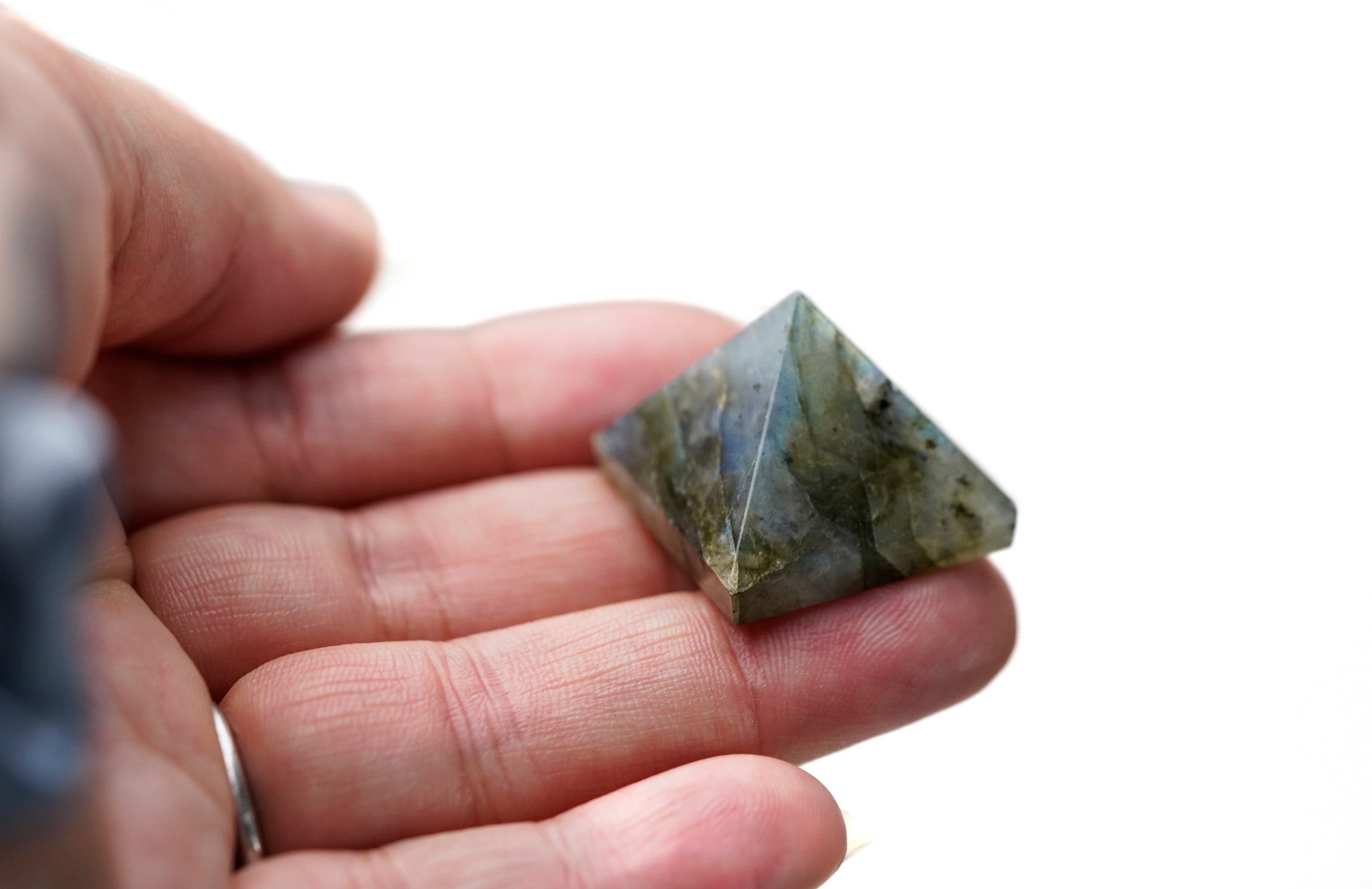 Labradorite crystal pyramid