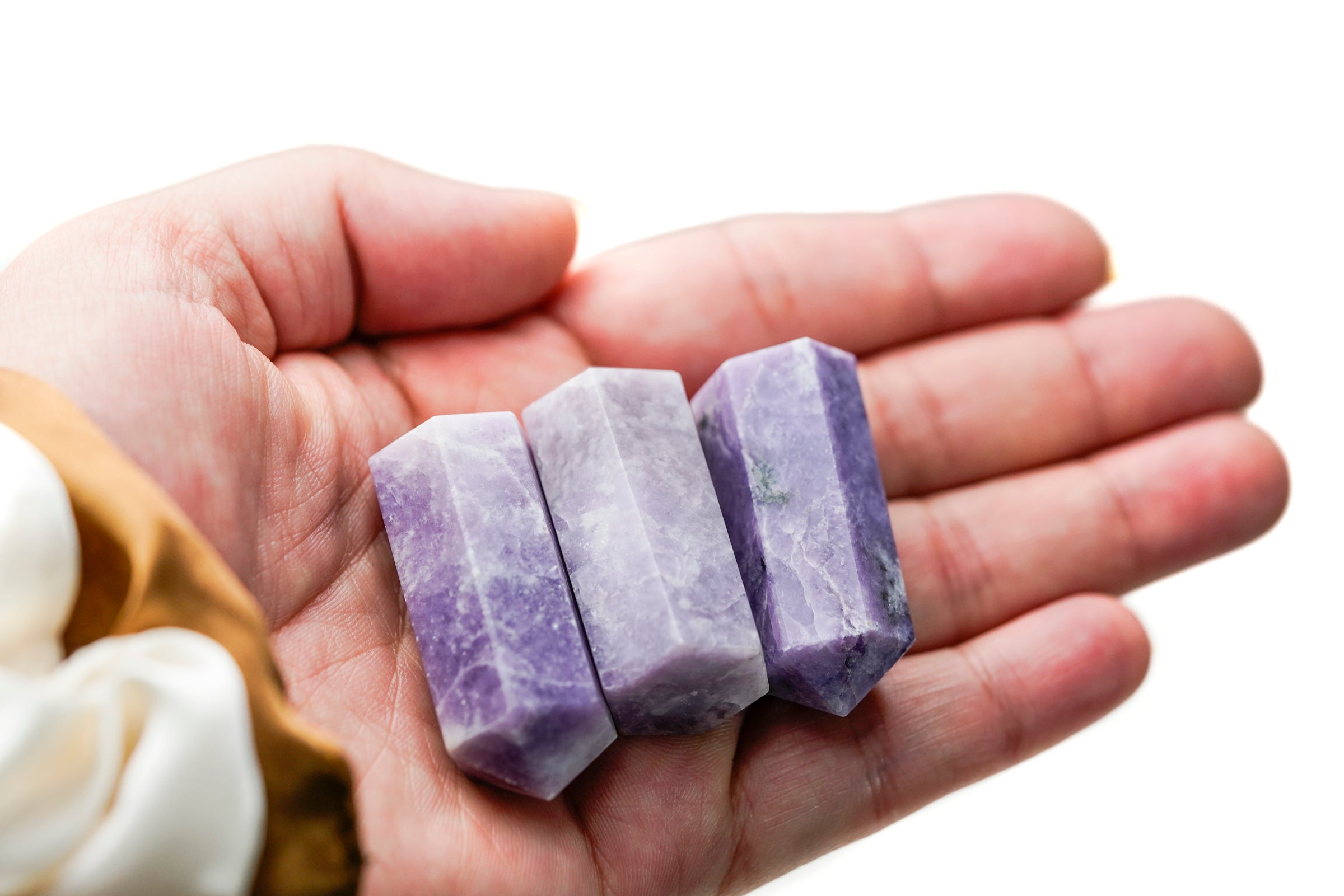 Lepidolite Tower Point for Crystal Grid