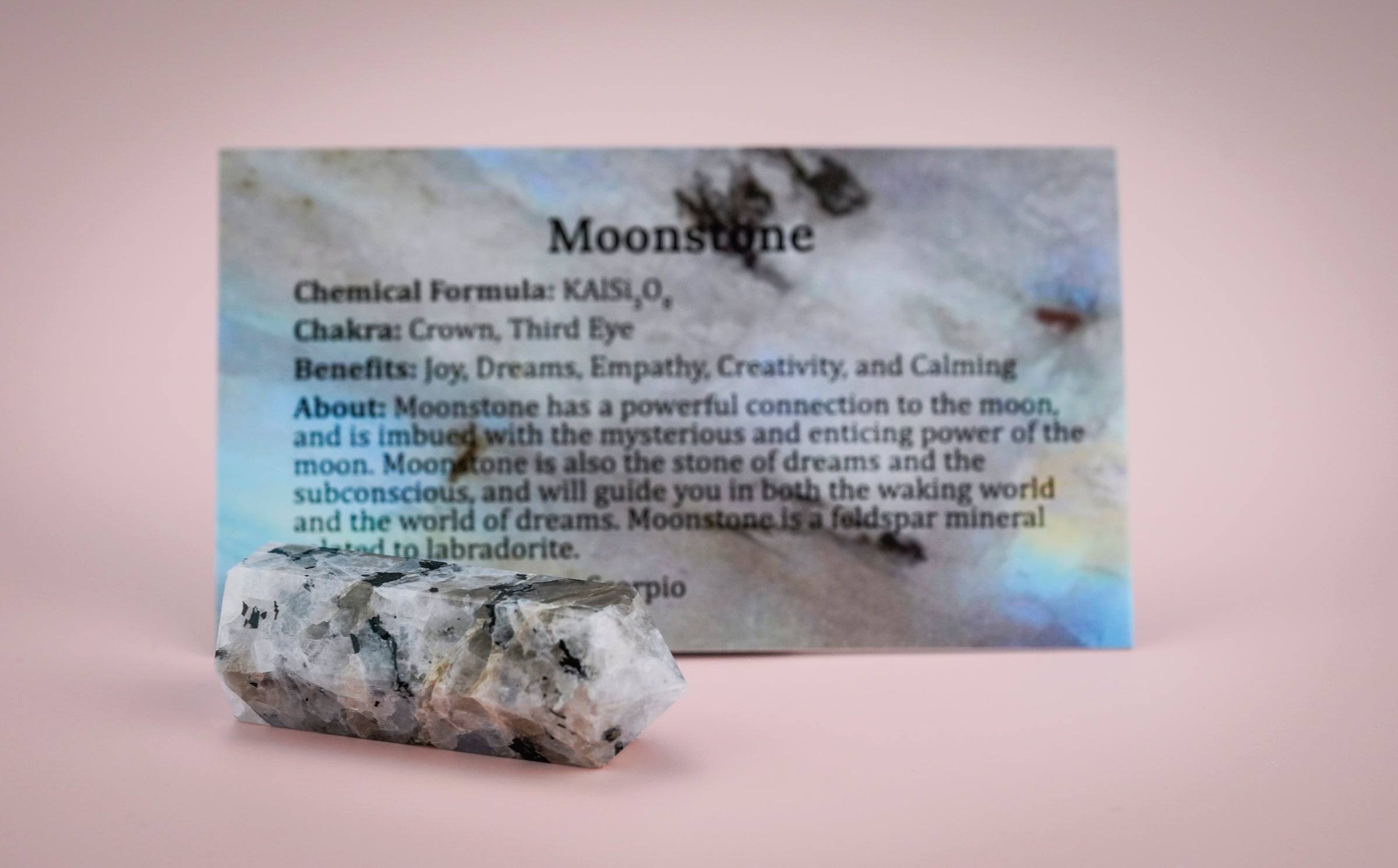 Moonstone Crystal Point