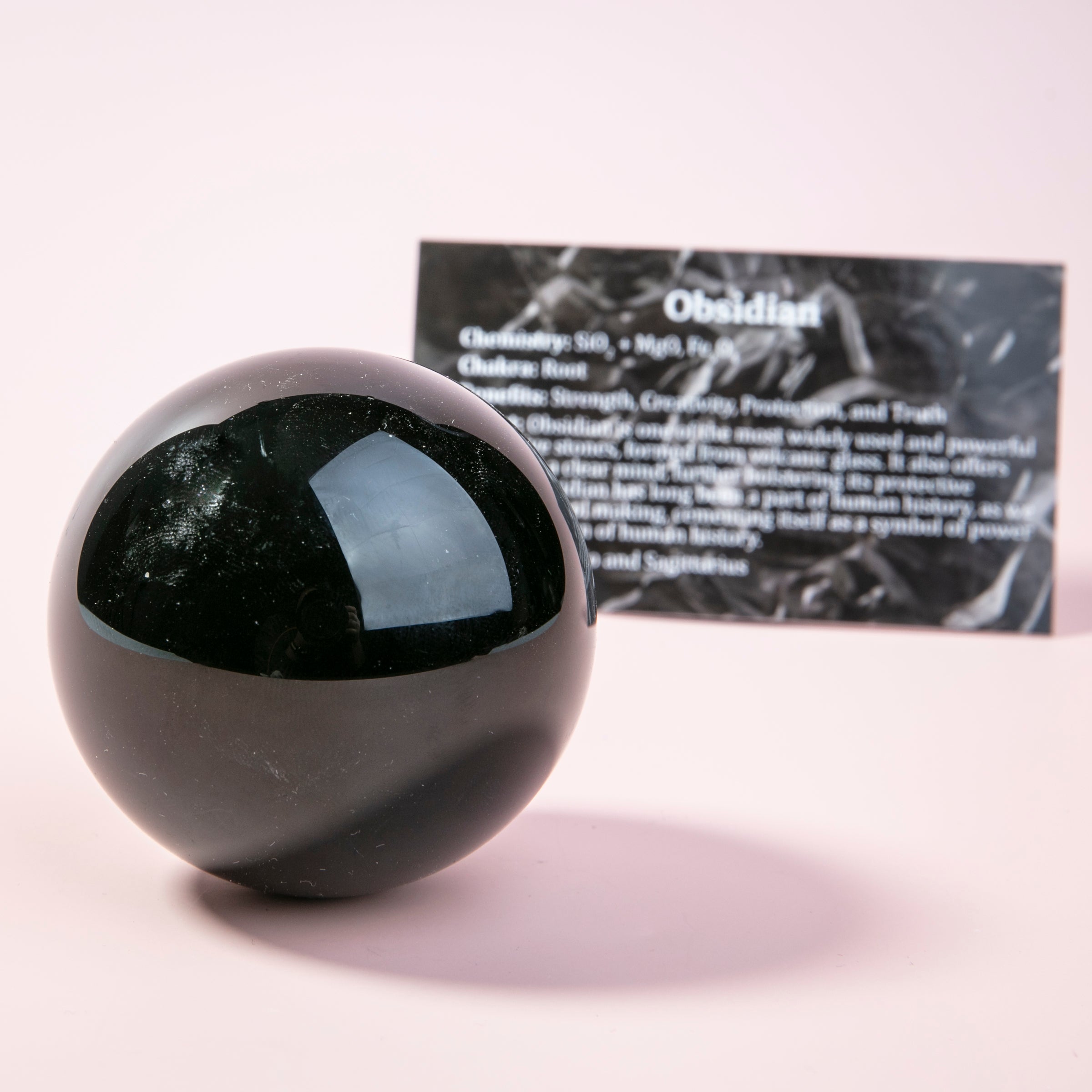Obsidian Stone Crystal Ball 60mm