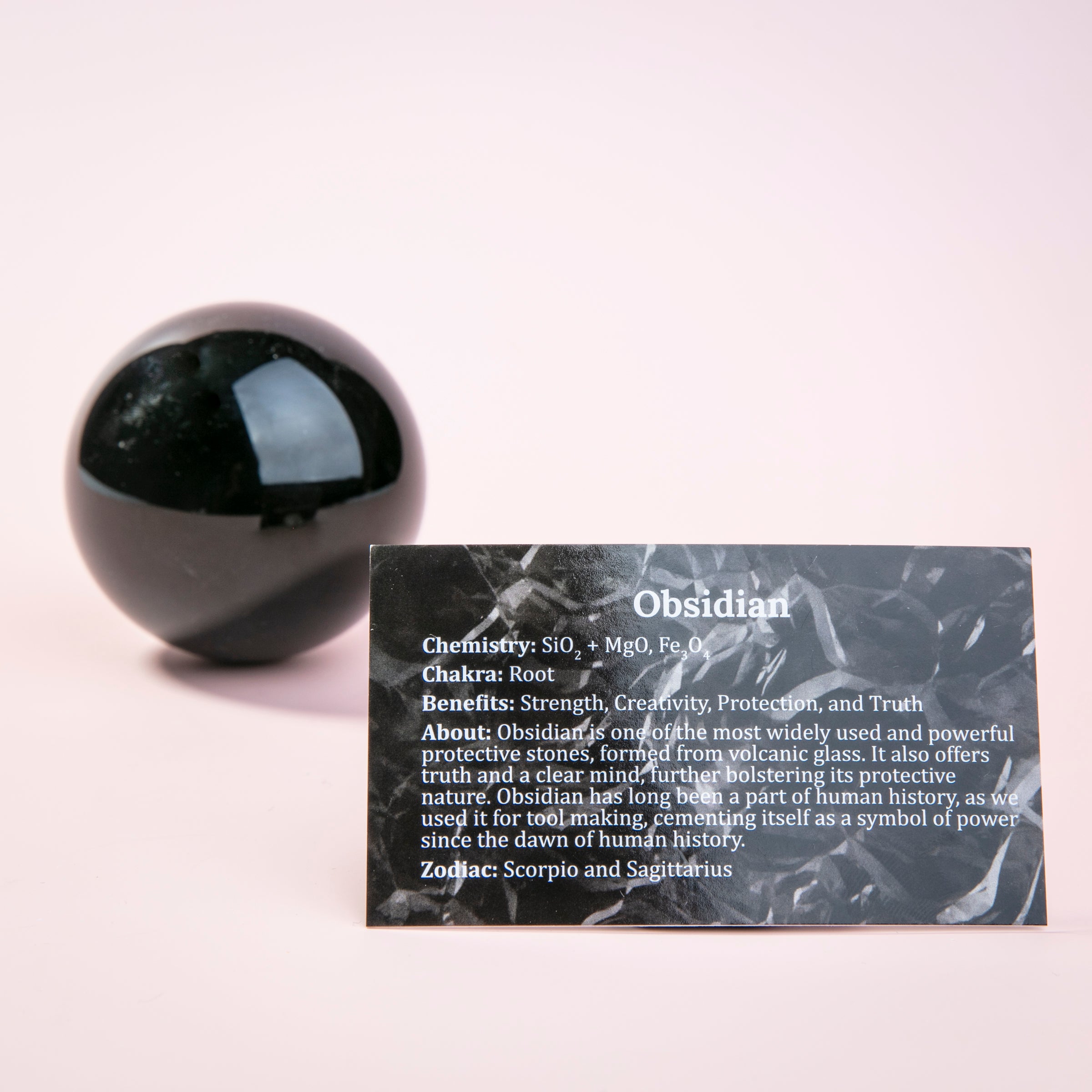 Obsidian Stone Crystal Ball 60mm