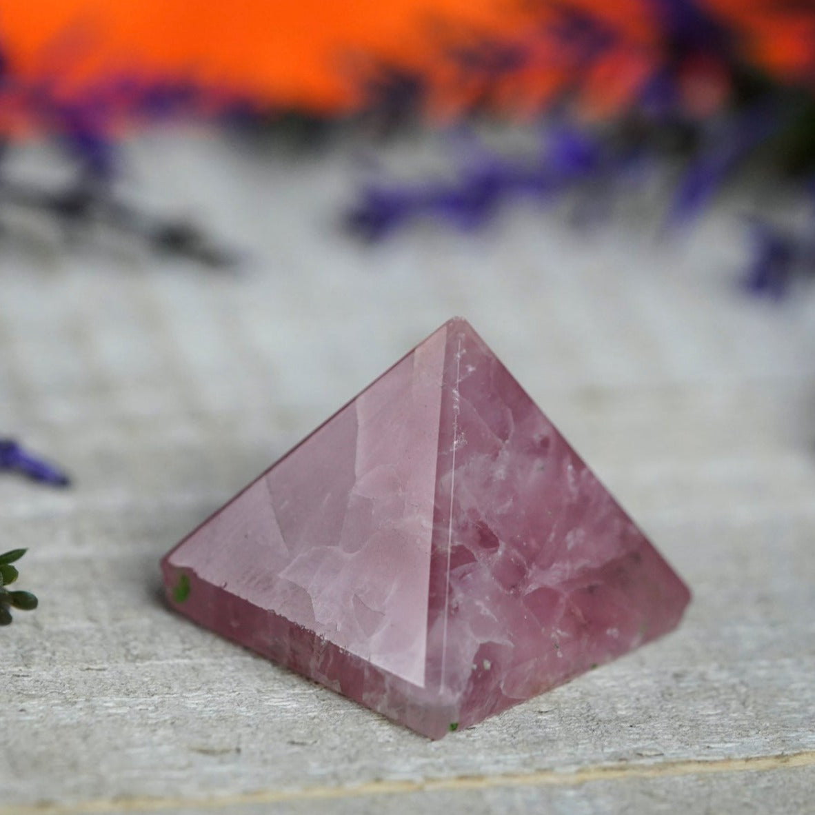 Rose Quartz Crystal Pyramid