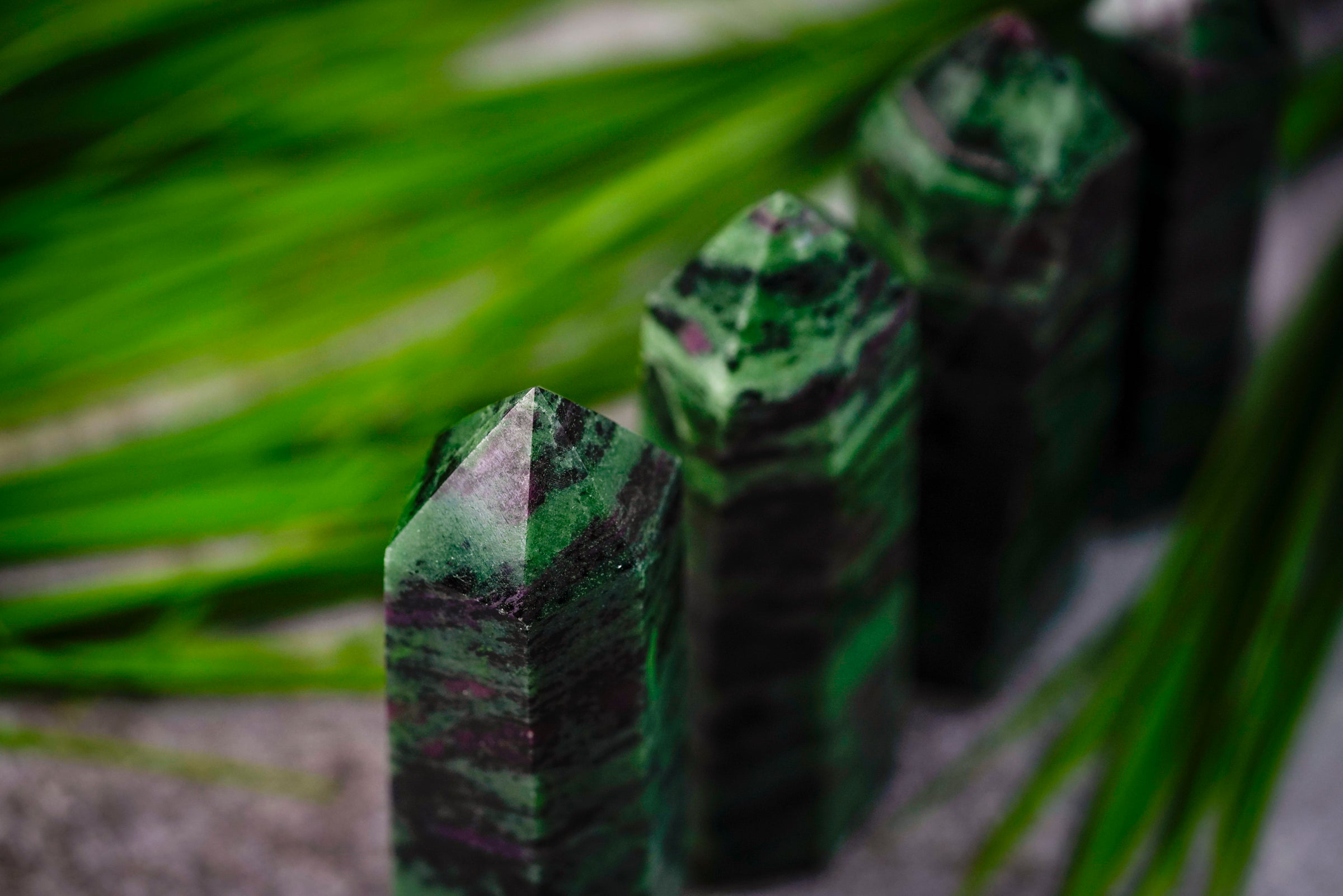 Large Ruby Zoisite Crystal Tower Point