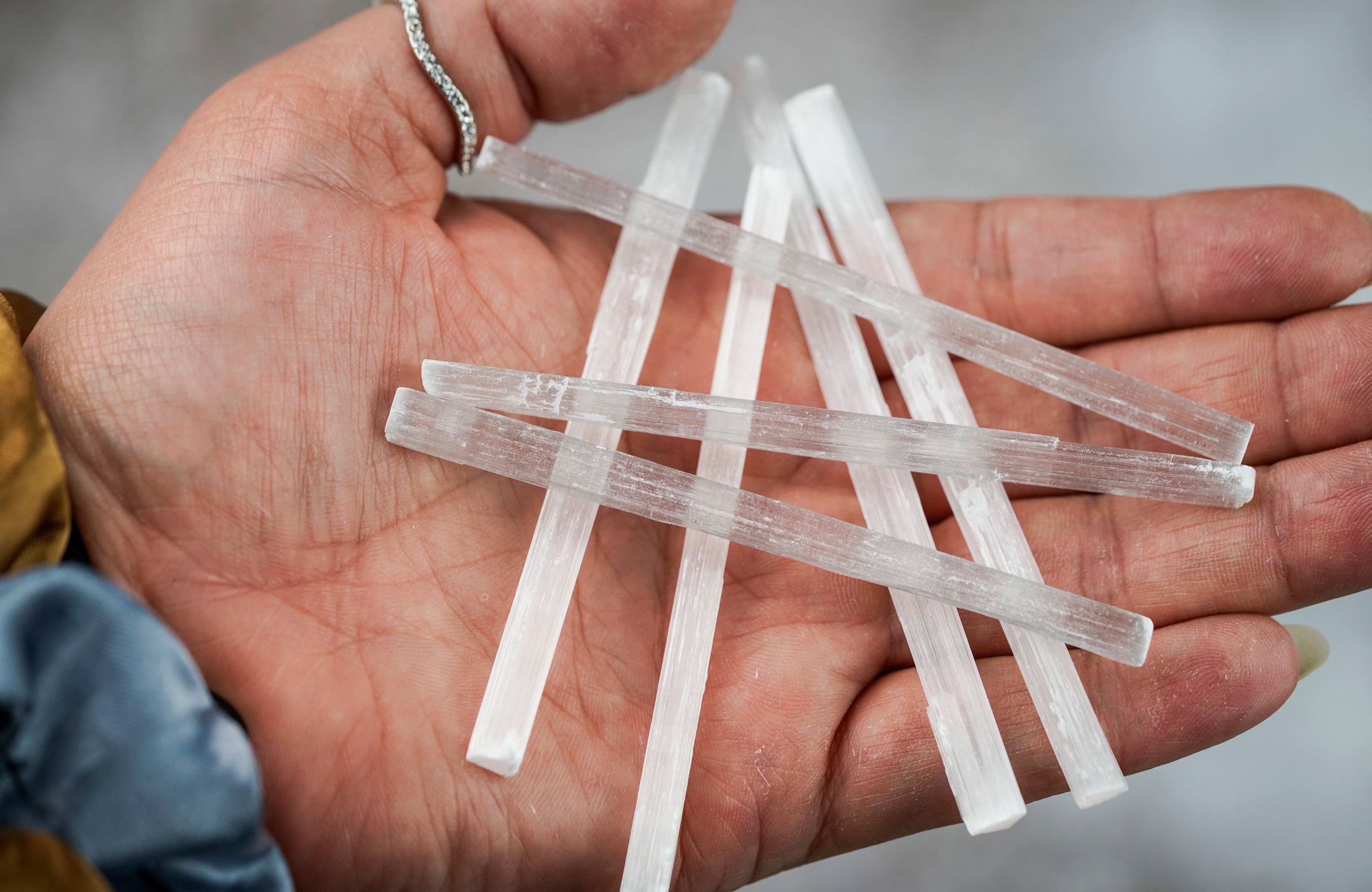 Skinny Selenite Crystal Stick