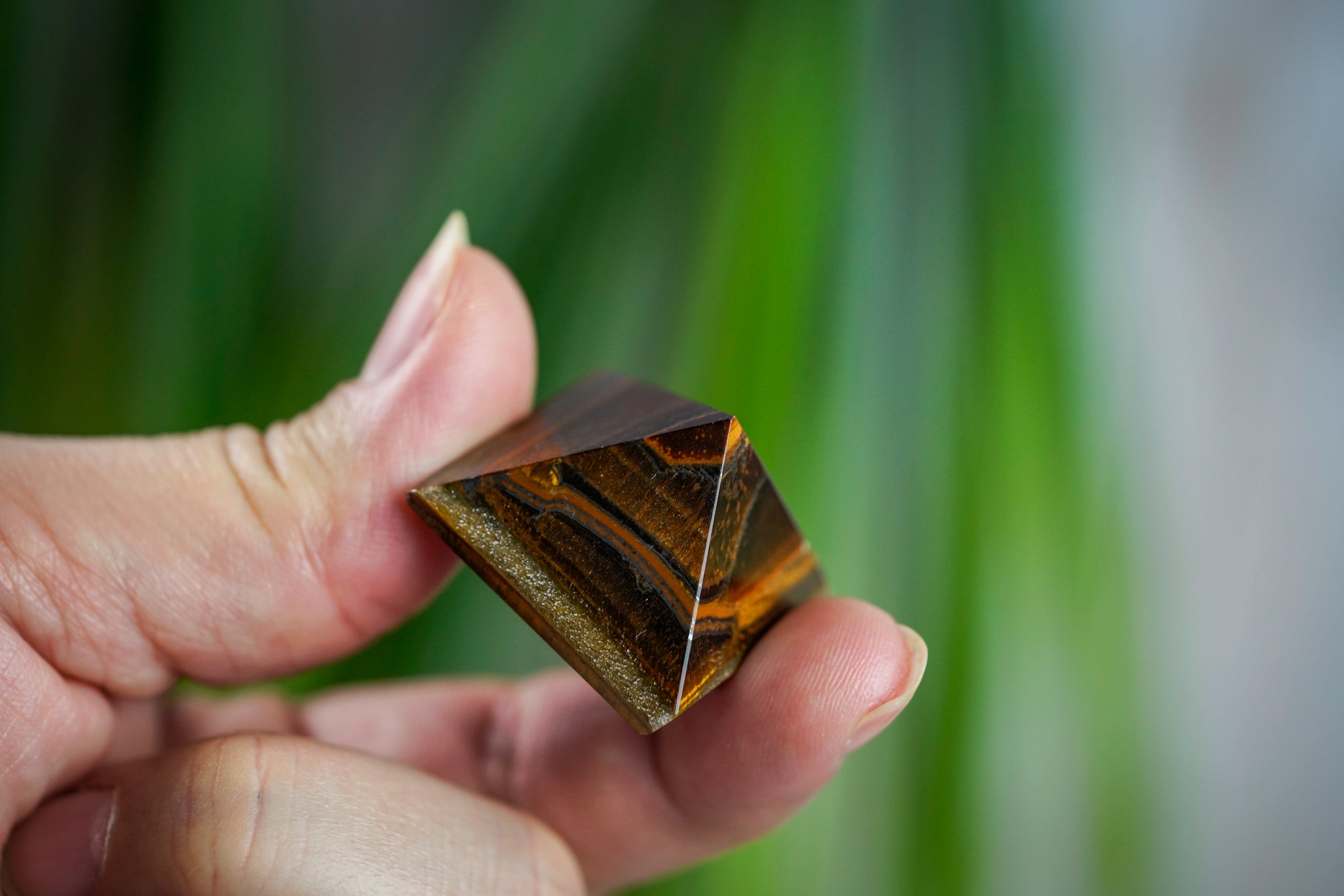 Tigers Eye Crystal Pyramid