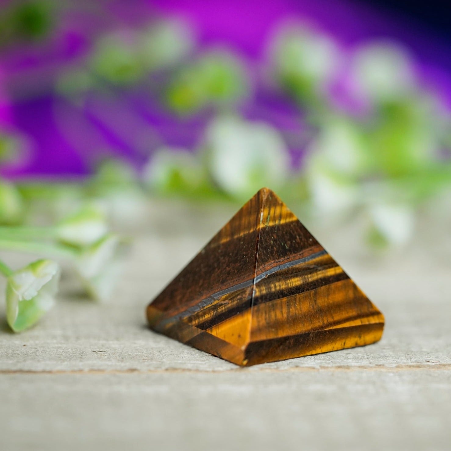 Tigers Eye Crystal Pyramid