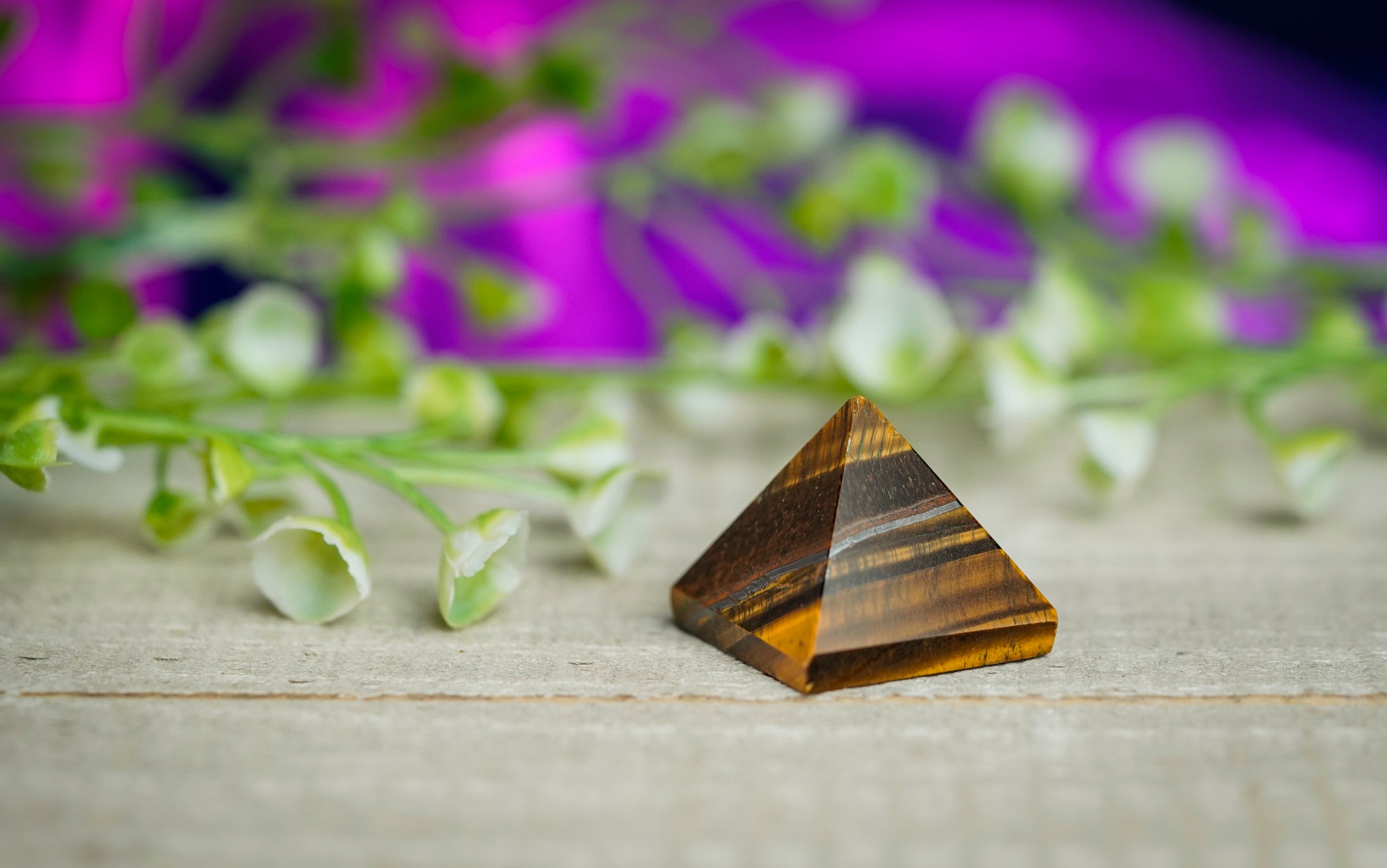 Tigers Eye Crystal Pyramid