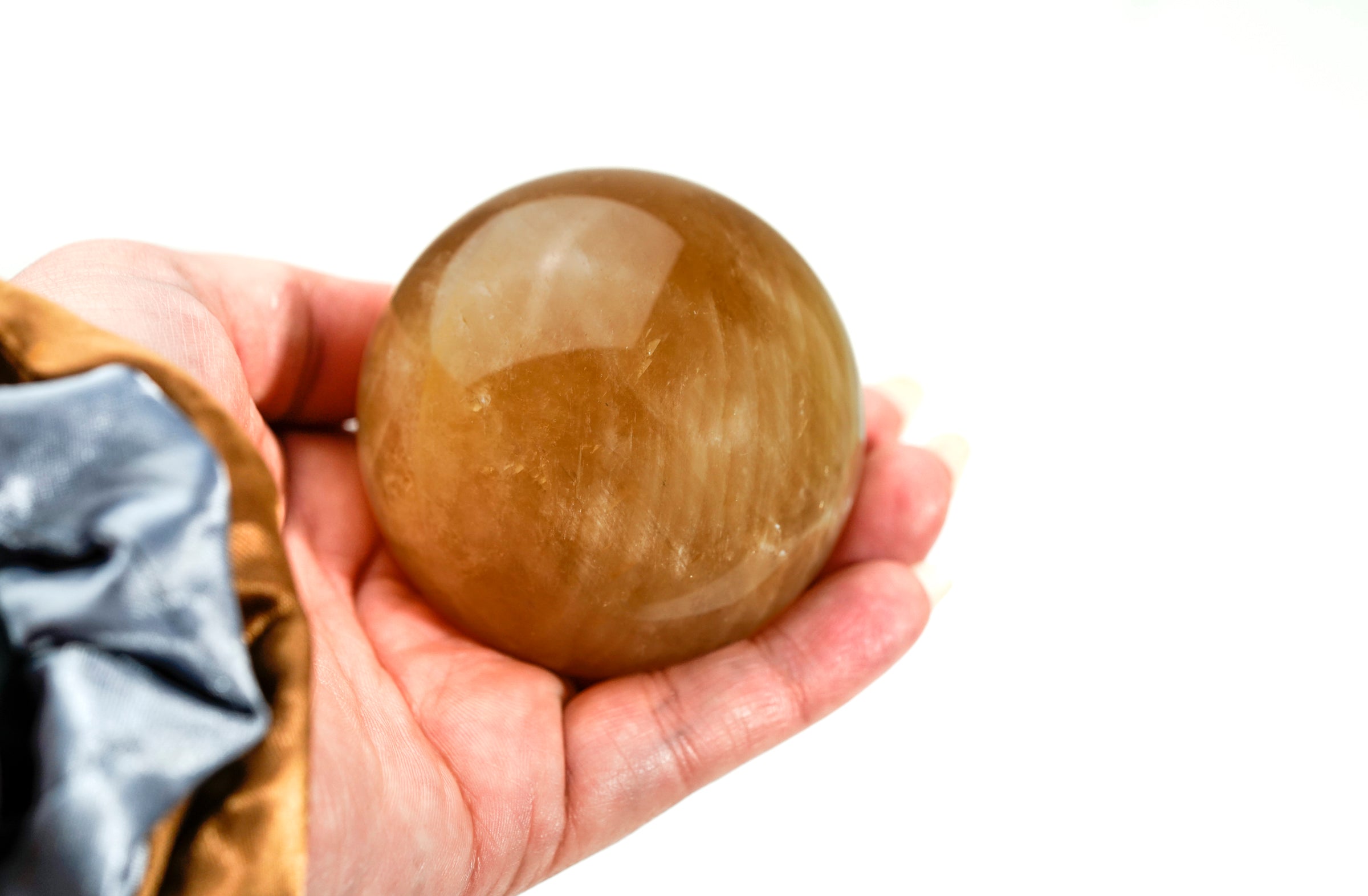 60mm Yellow Topaz Crystal Sphere