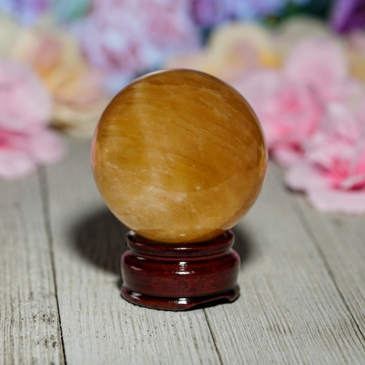 60mm Yellow Topaz Crystal Sphere