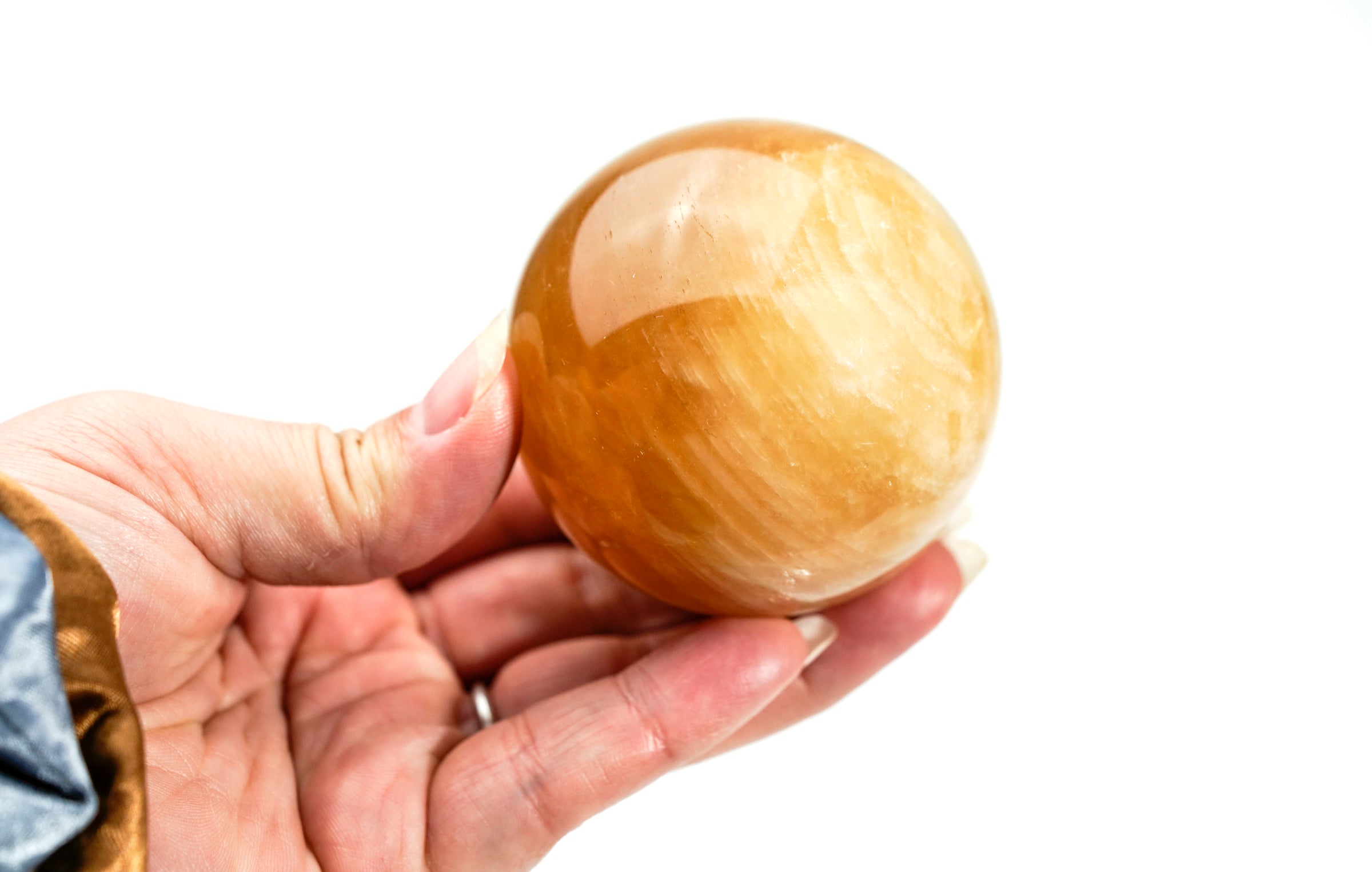 60mm Yellow Topaz Crystal Sphere