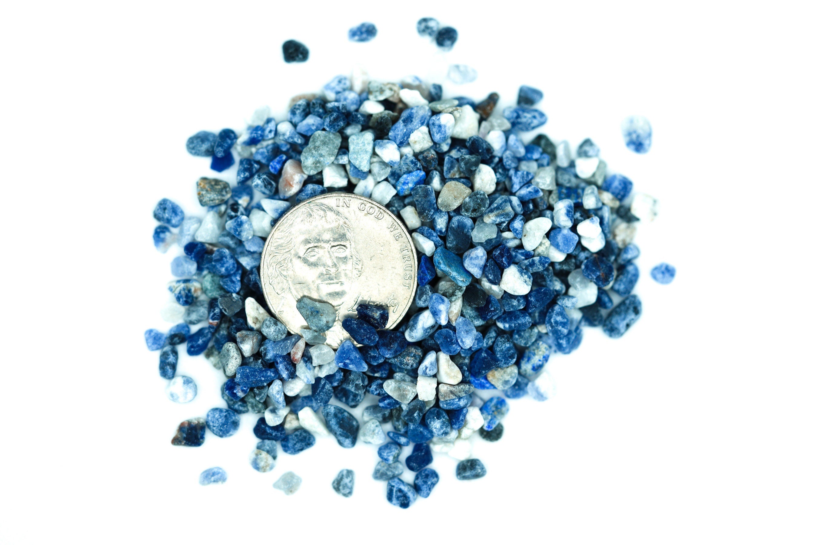 Crushed Sodalite Crystal Gravel, ALL SIZES