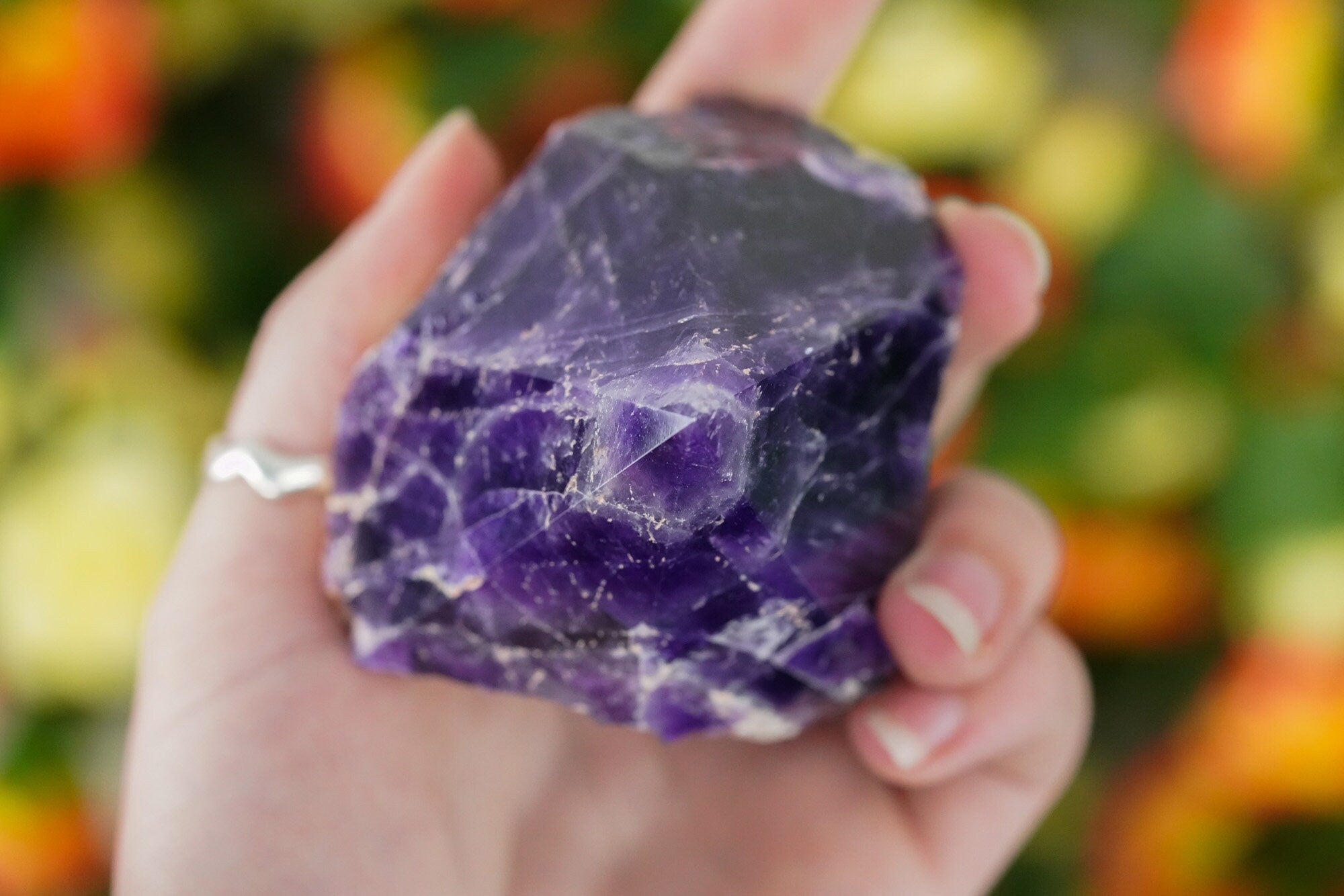 Large Raw Amethyst Polished Crystal Point