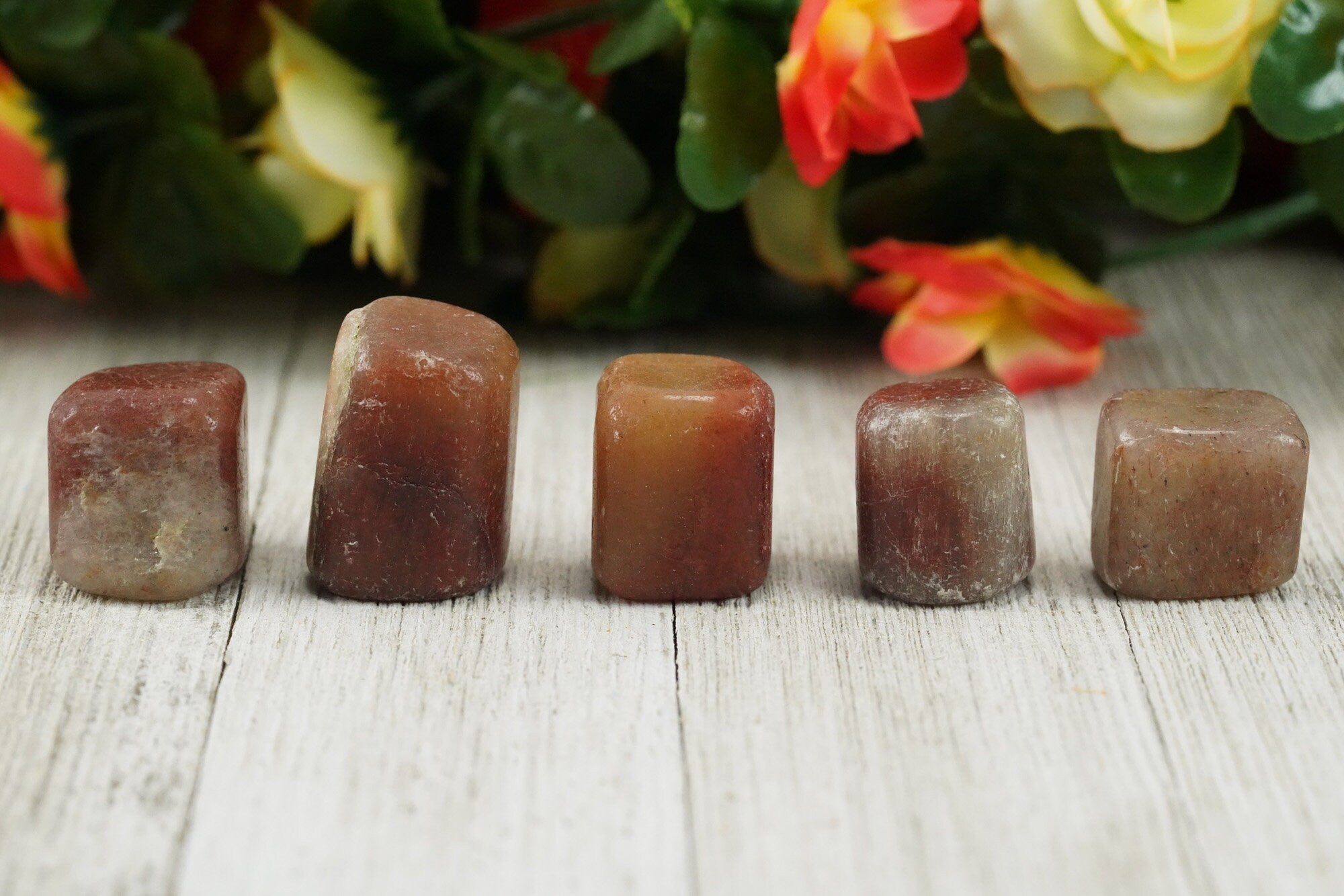 Tumbled Strawberry Quartz Polished Stone