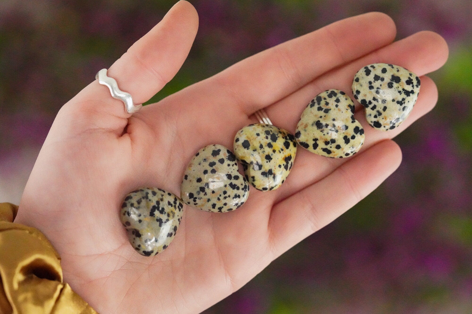 Dalmatian Jasper Crystal Heart