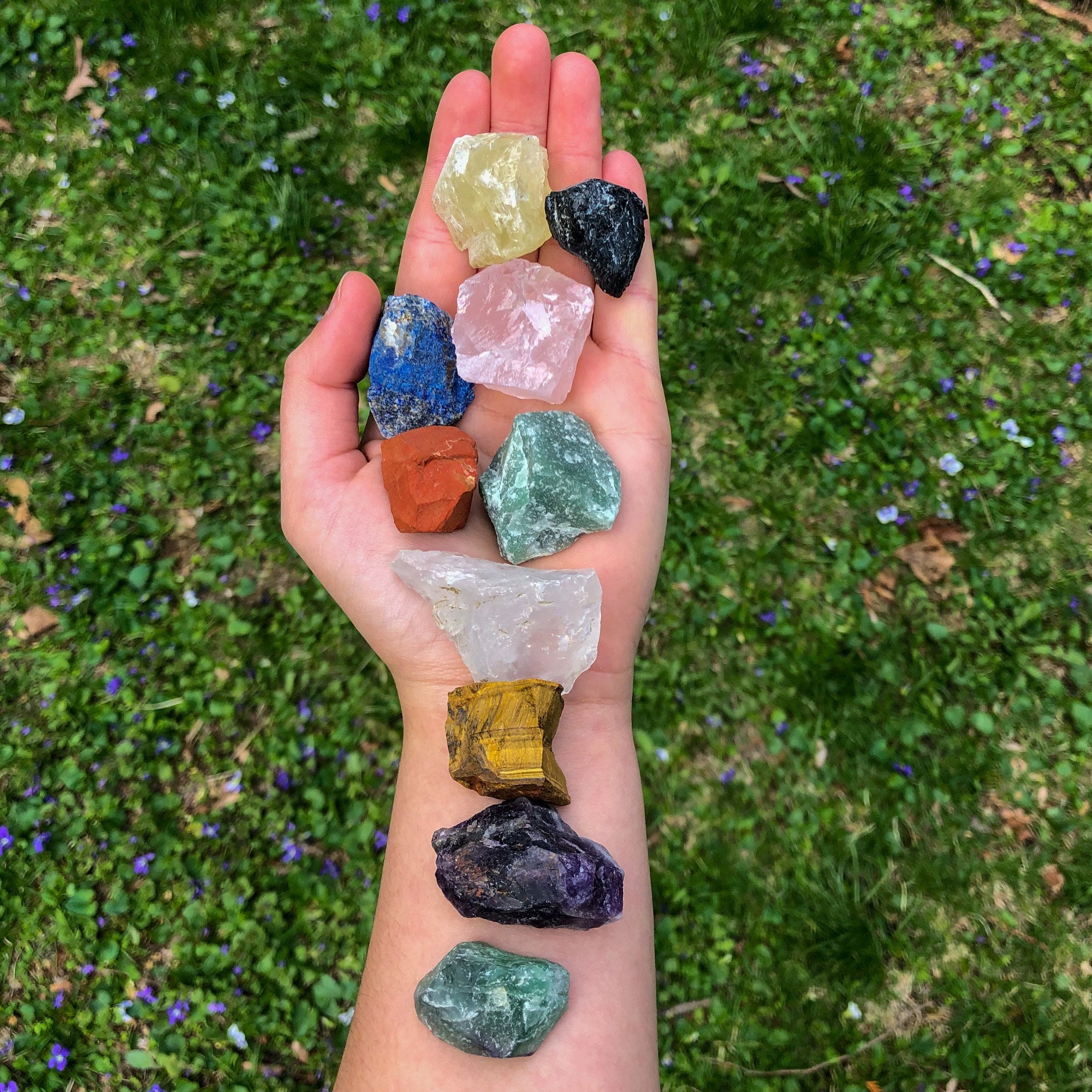 10 pcs Raw Crystals Beginner Kit