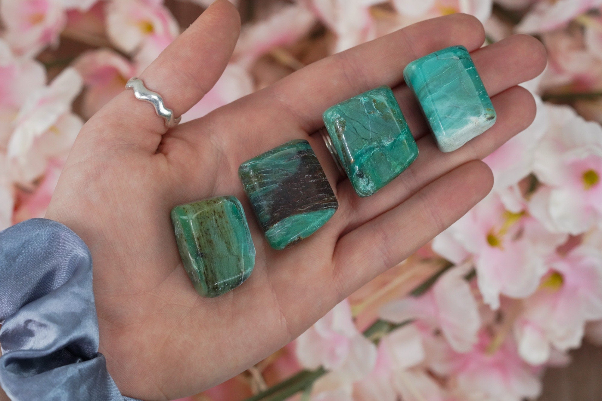 Tumbled Green Chrysoprase Polished Stone