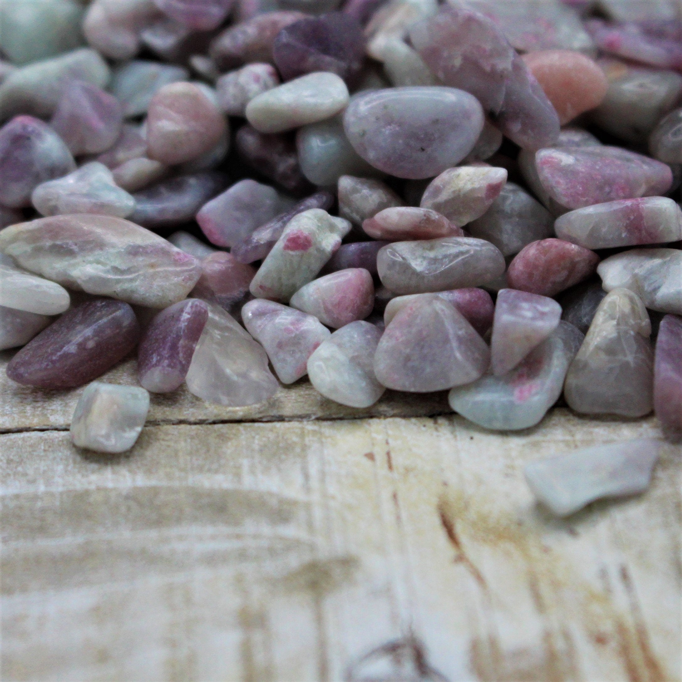 Pink Tourmaline Tumbled Crystal Chips