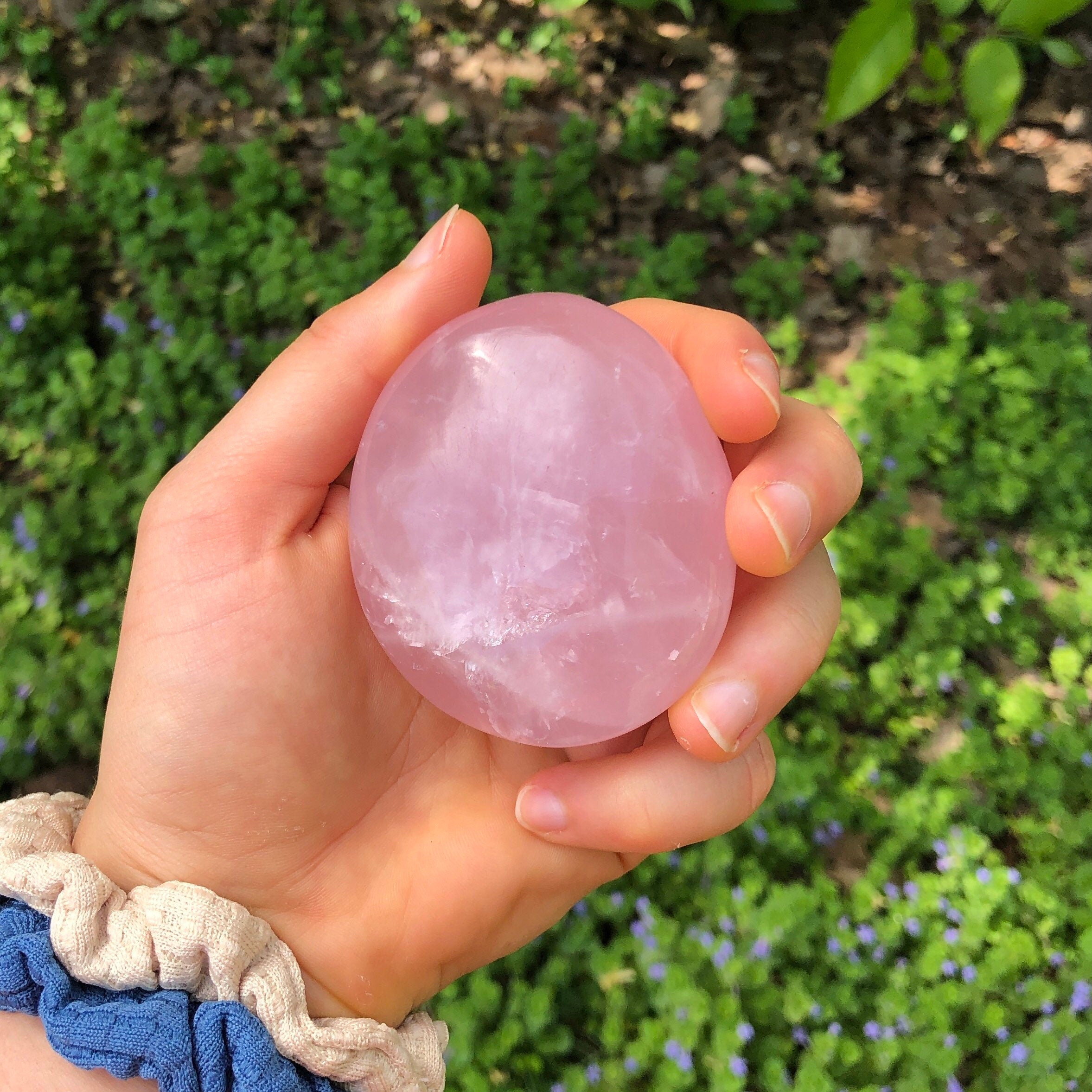Rose Quartz Palm Stone