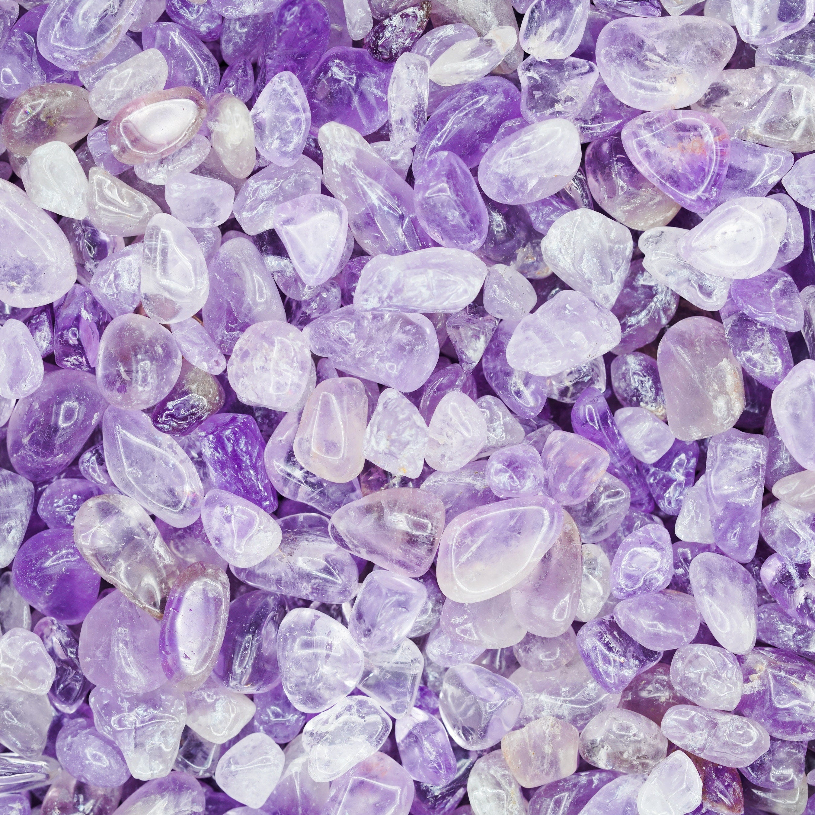 Light Amethyst Tumbled Crystal Chips