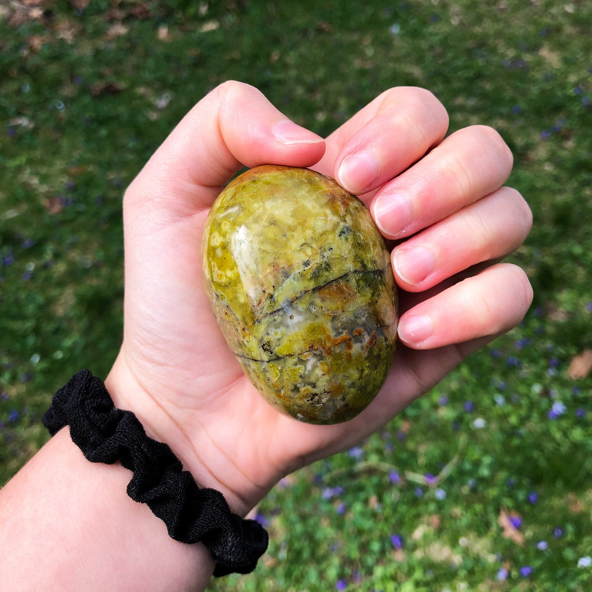 Green Opal Palm Stone