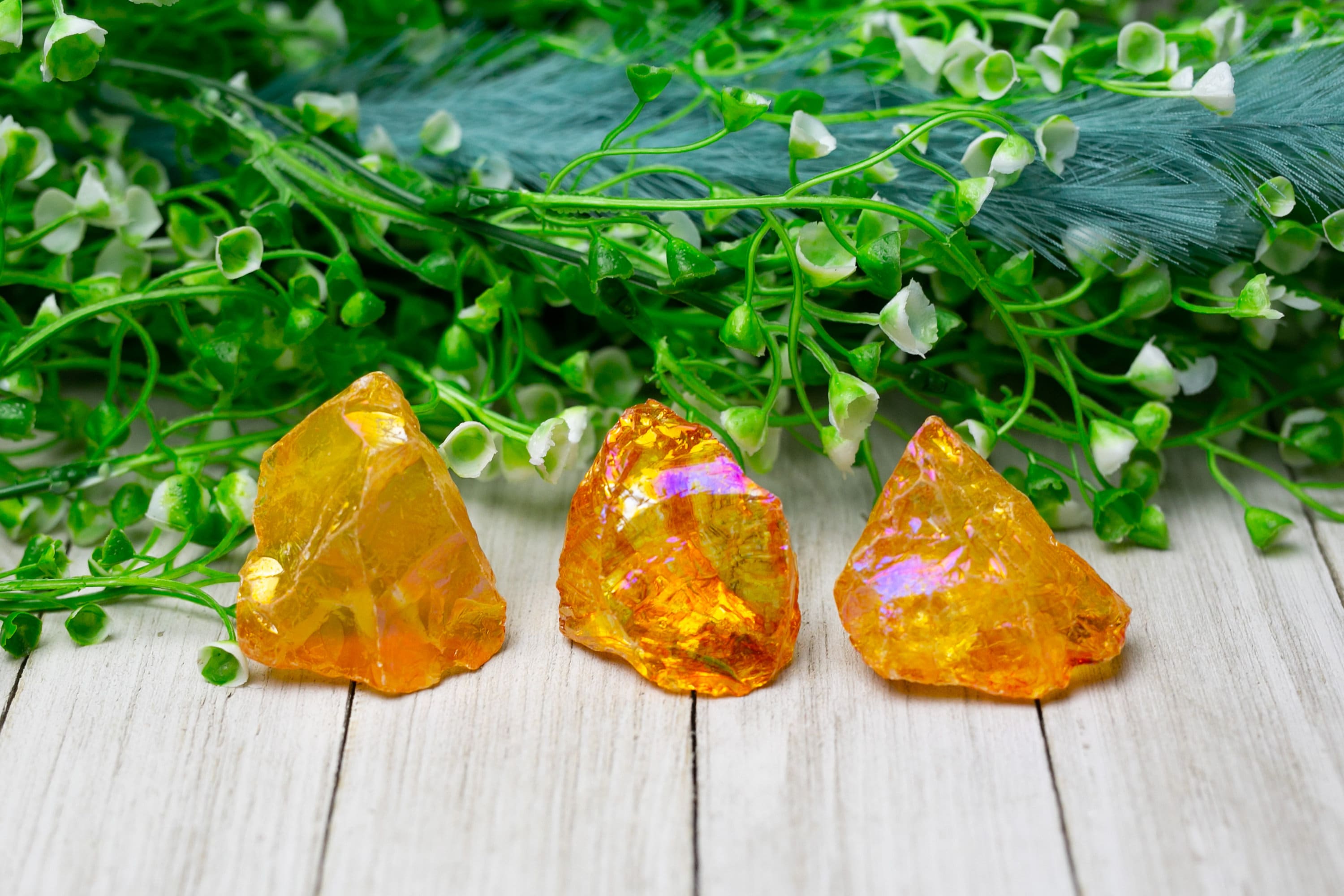 Raw Orange Aura Quartz