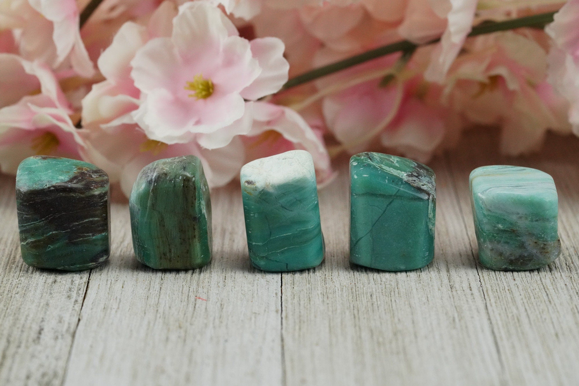 Tumbled Green Chrysoprase Polished Stone