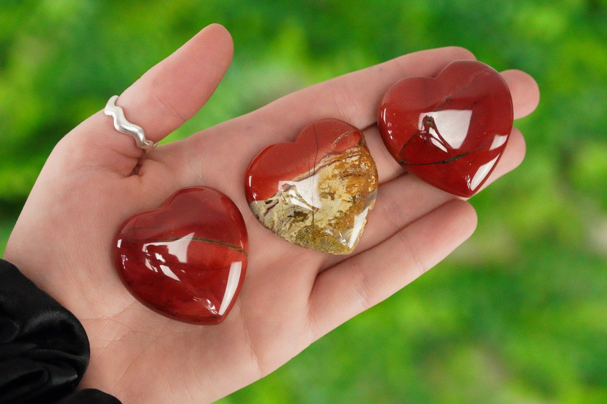 Large Red Jasper Crystal Heart