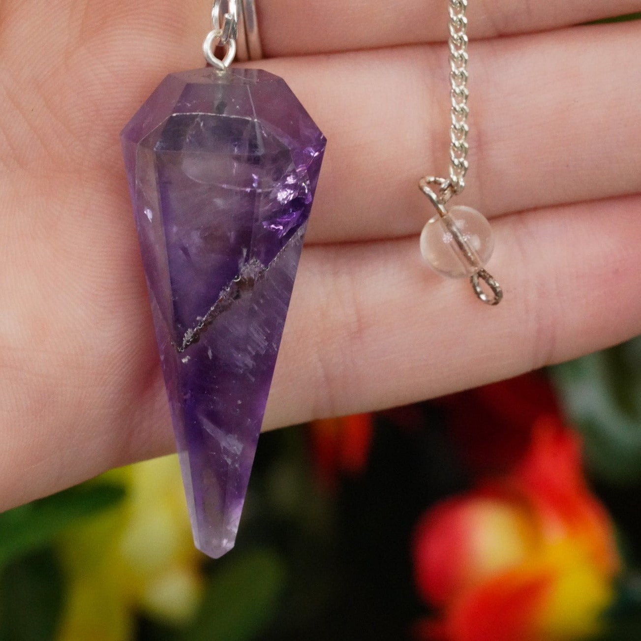 Amethyst Crystal Pendulum