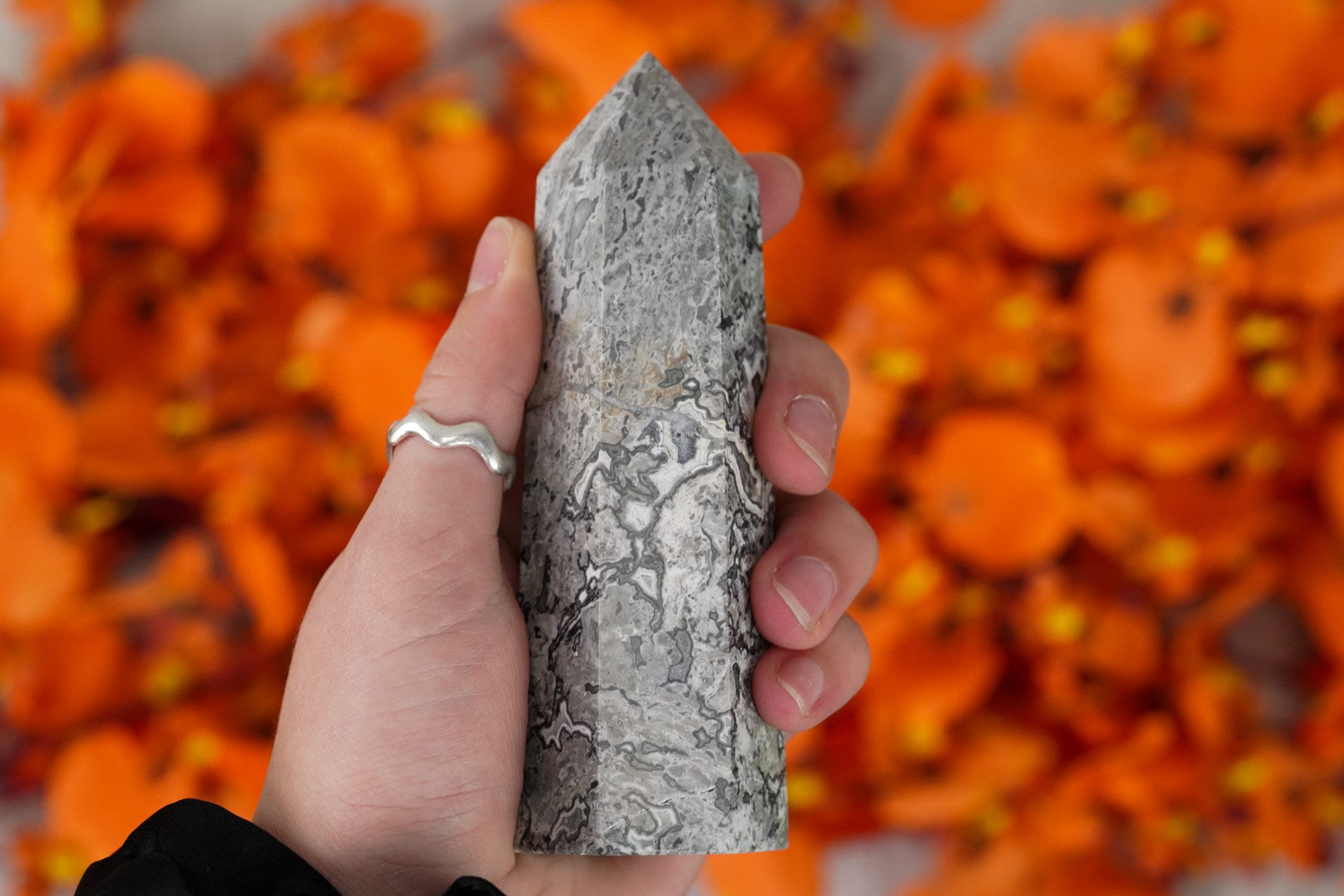 Large Picasso Jasper Crystal Tower